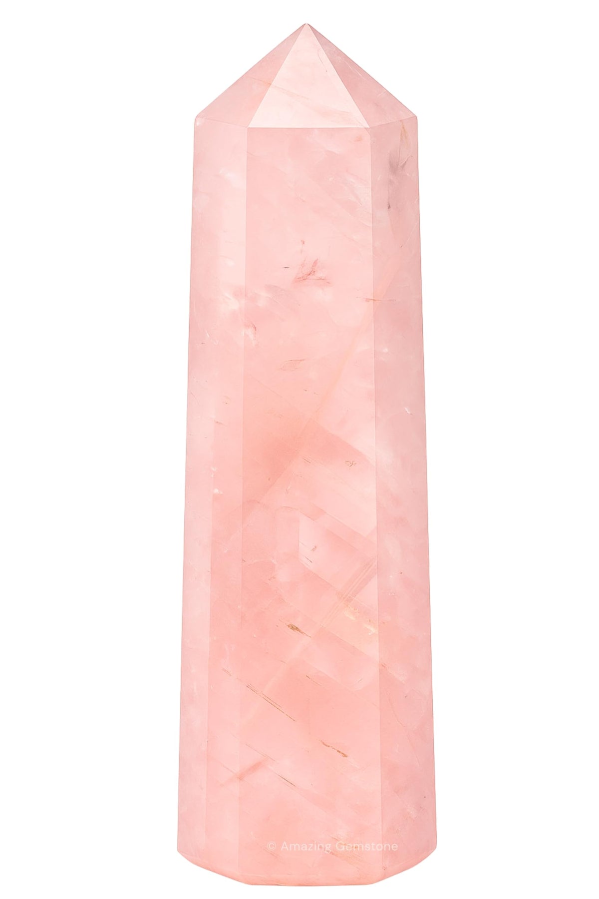 Amazing Gemstone torre cristal rosa estelar punta para enfocar energía positiva.