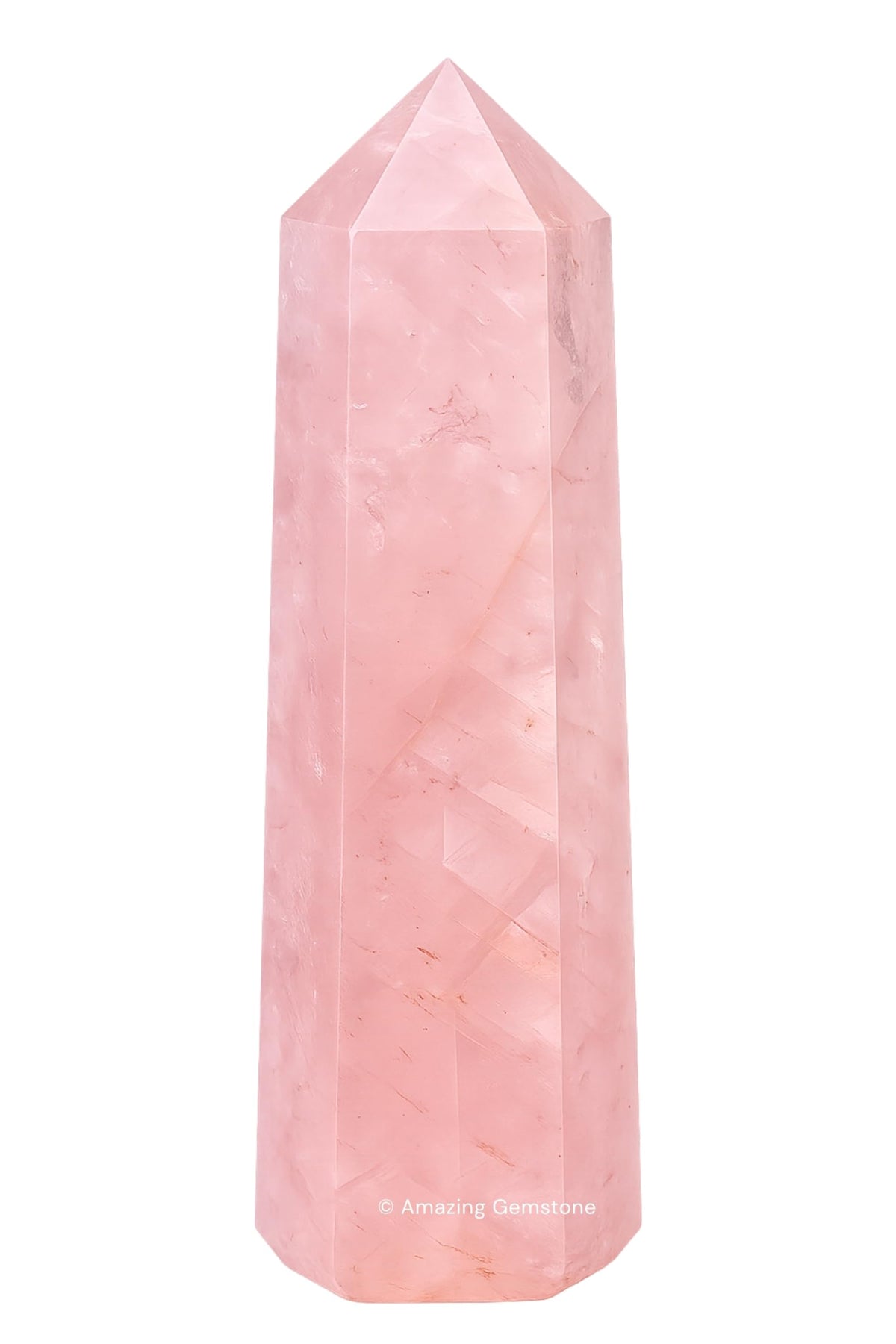 Torre de cuarzo rosa de Amazing Gemstone para purificar y elevar la energía del entorno