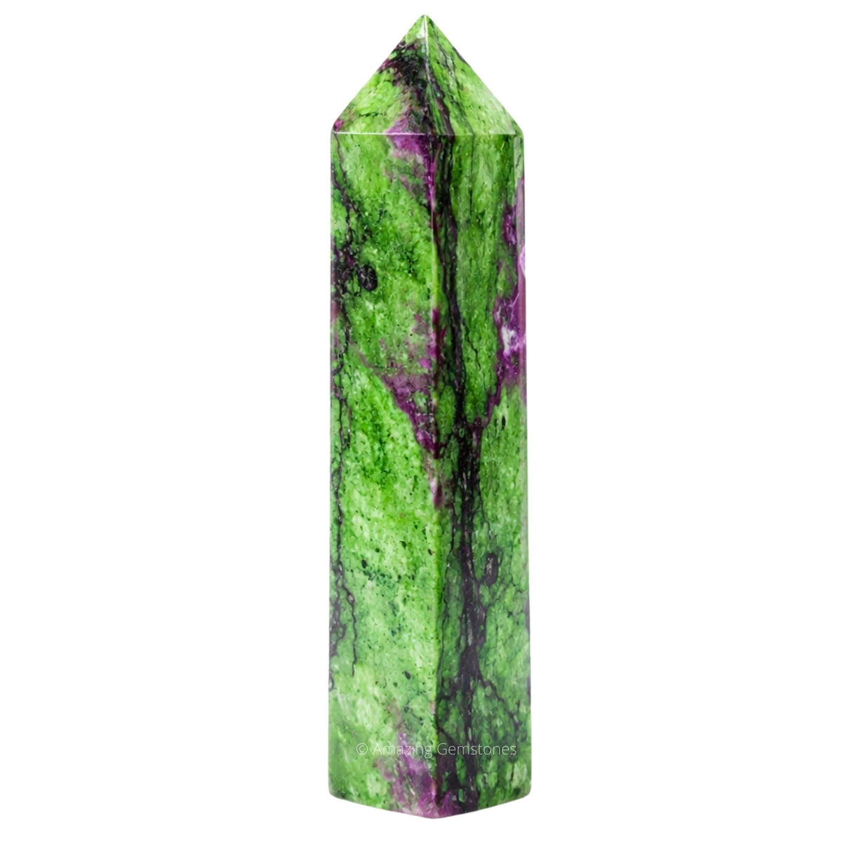 Amazing Gemstone torre cristal Ruby Zoisite para energía renovada