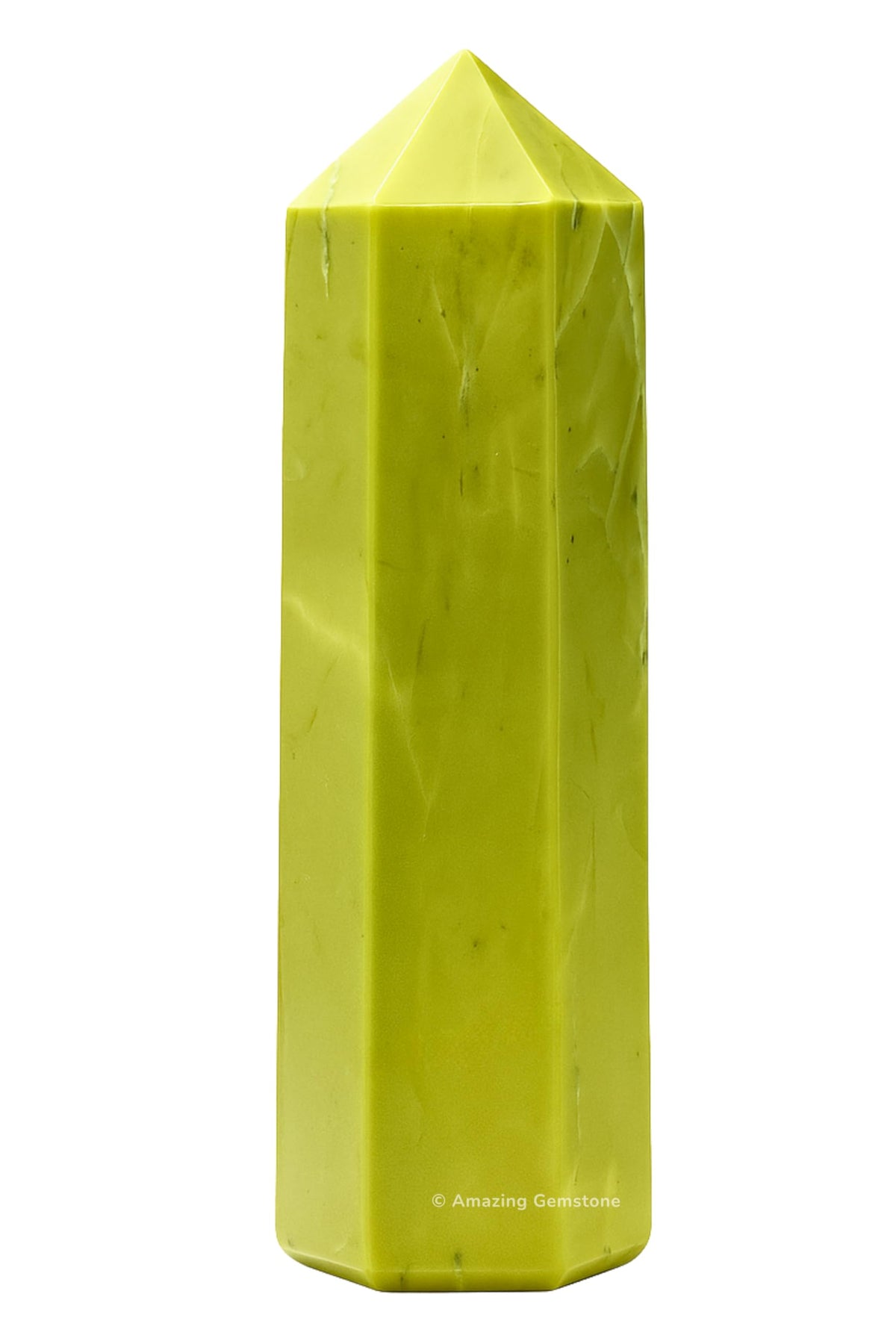 Amazing Gemstone Torre cristal serpentina grande para purificar energía y energizar espacios.
