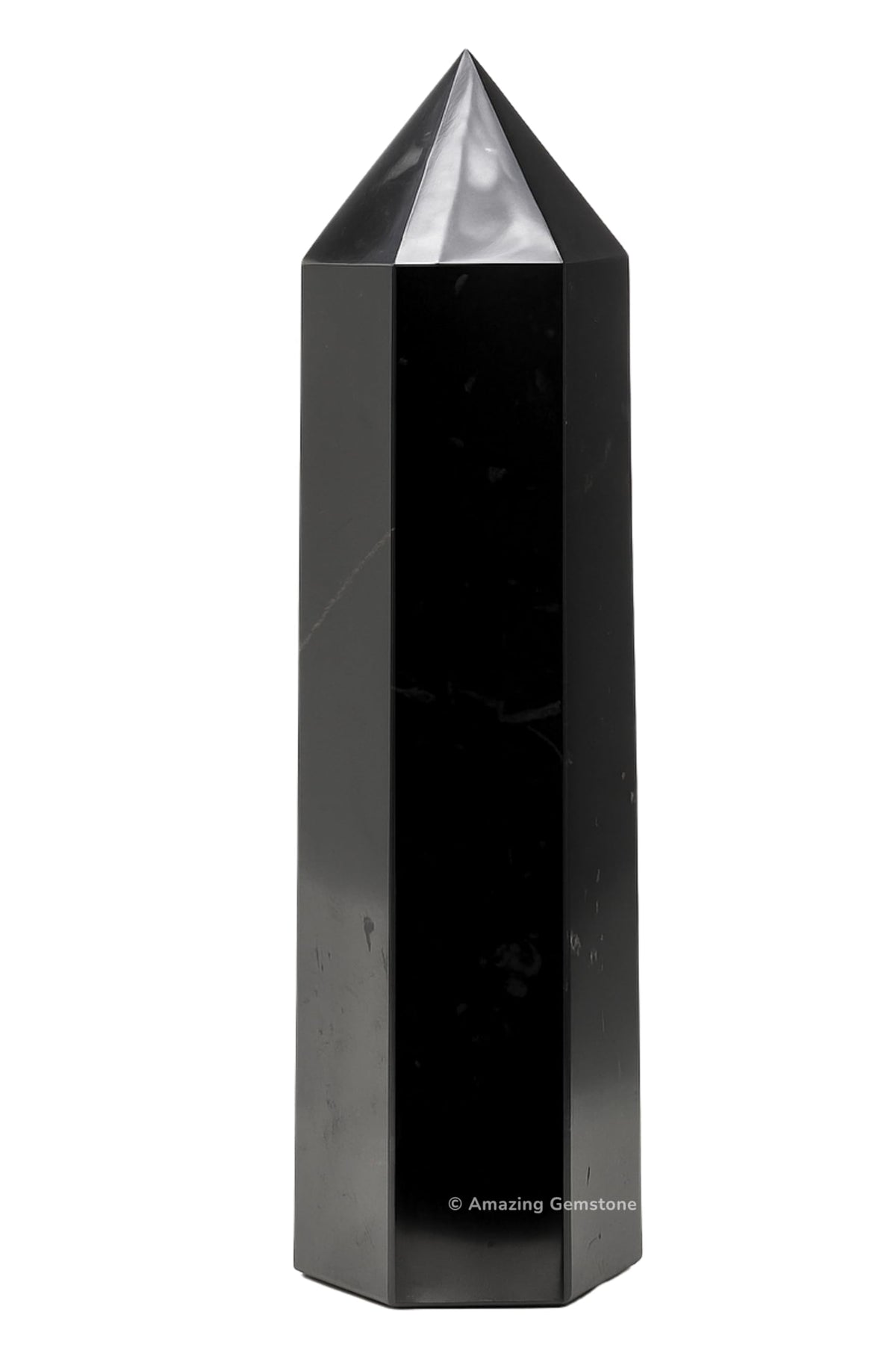 Amazing Gemstone torre cristal shungite grande para purificar y reenergizar espacios