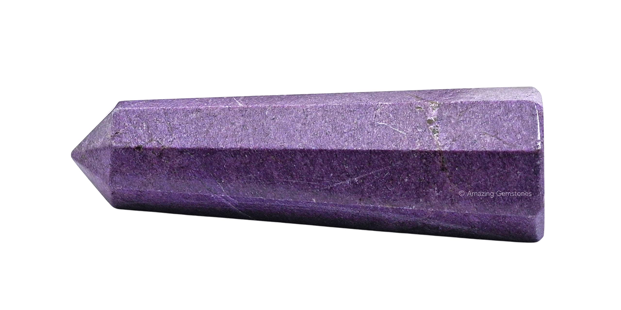Amazing Gemstone torre cristal Stichtite, guía energética para rejilla de cristales.