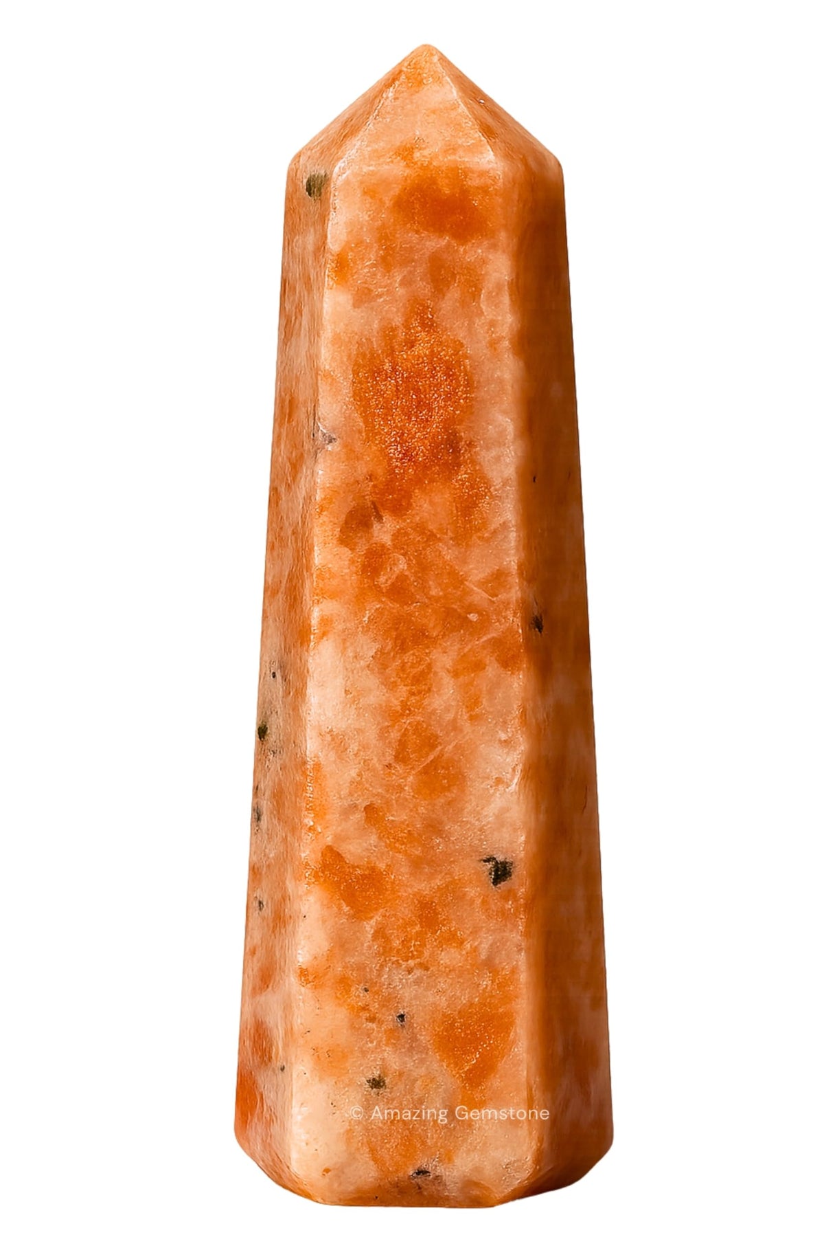 Torre de cristal Sunstone Amazing Gemstone para energizar y purificar espacios.