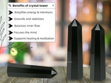Amazing Gemstone torre-cristal-tourmalina-negra dirige energía con enfoque claro