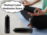 Amazing Gemstone torre-cristal-tourmalina-negra centro de energía para prácticas
