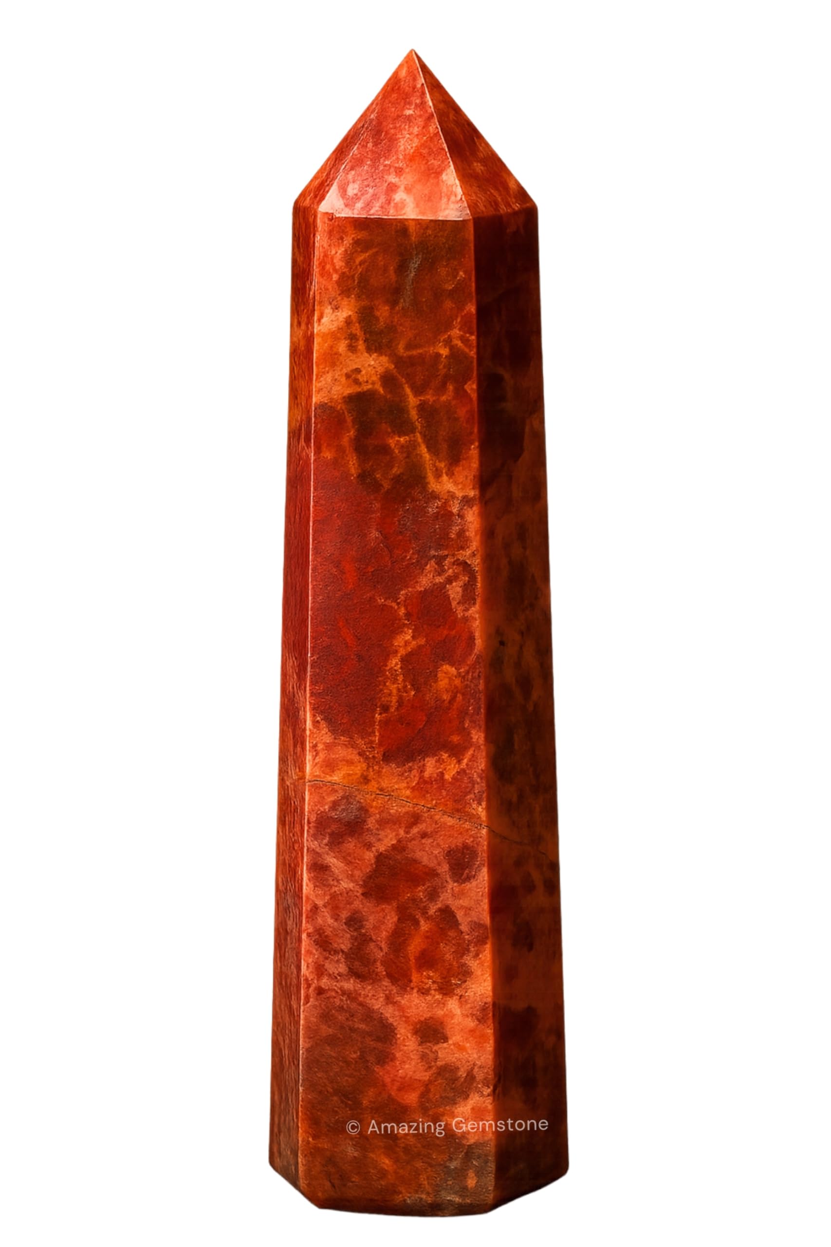 Amazing Gemstone torre jaspe brecciado, energiza y purifica el ambiente.