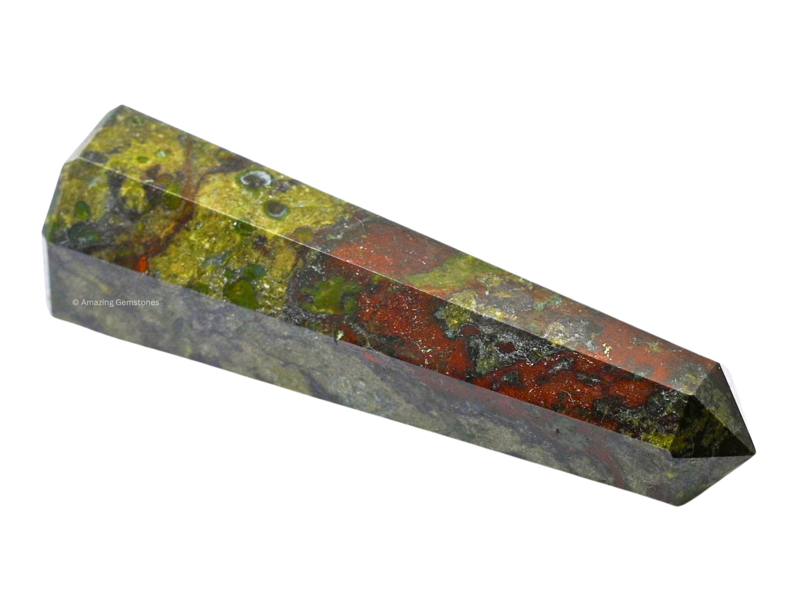 Torre de jaspe dragon de sangre de Amazing Gemstone, purifica y activa ambientes.
