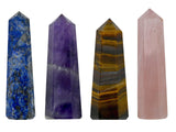 Torre de lapislázuli Amazing Gemstone, punto azul intenso para purificar energía