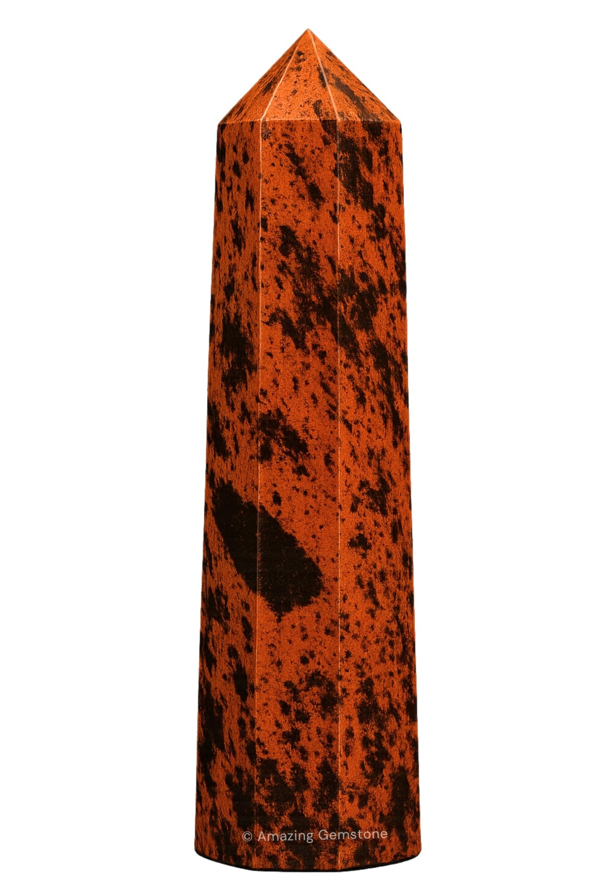 Amazing Gemstone torre de obsidiana caoba de 2 a 3 pulgadas para purificar energías.