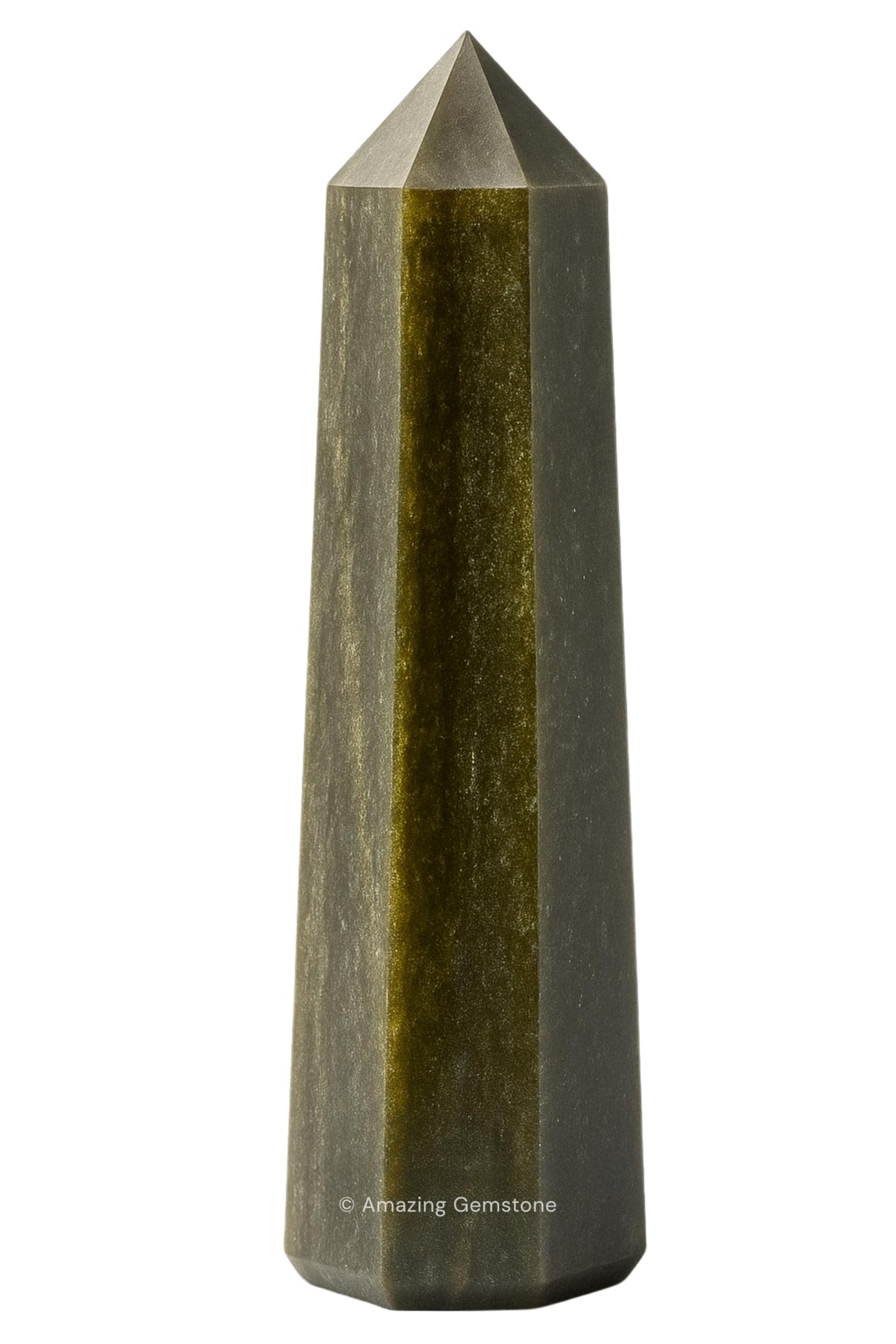 Amazing Gemstone torre obsidiana dorada purifica energía y eleva el ambiente.