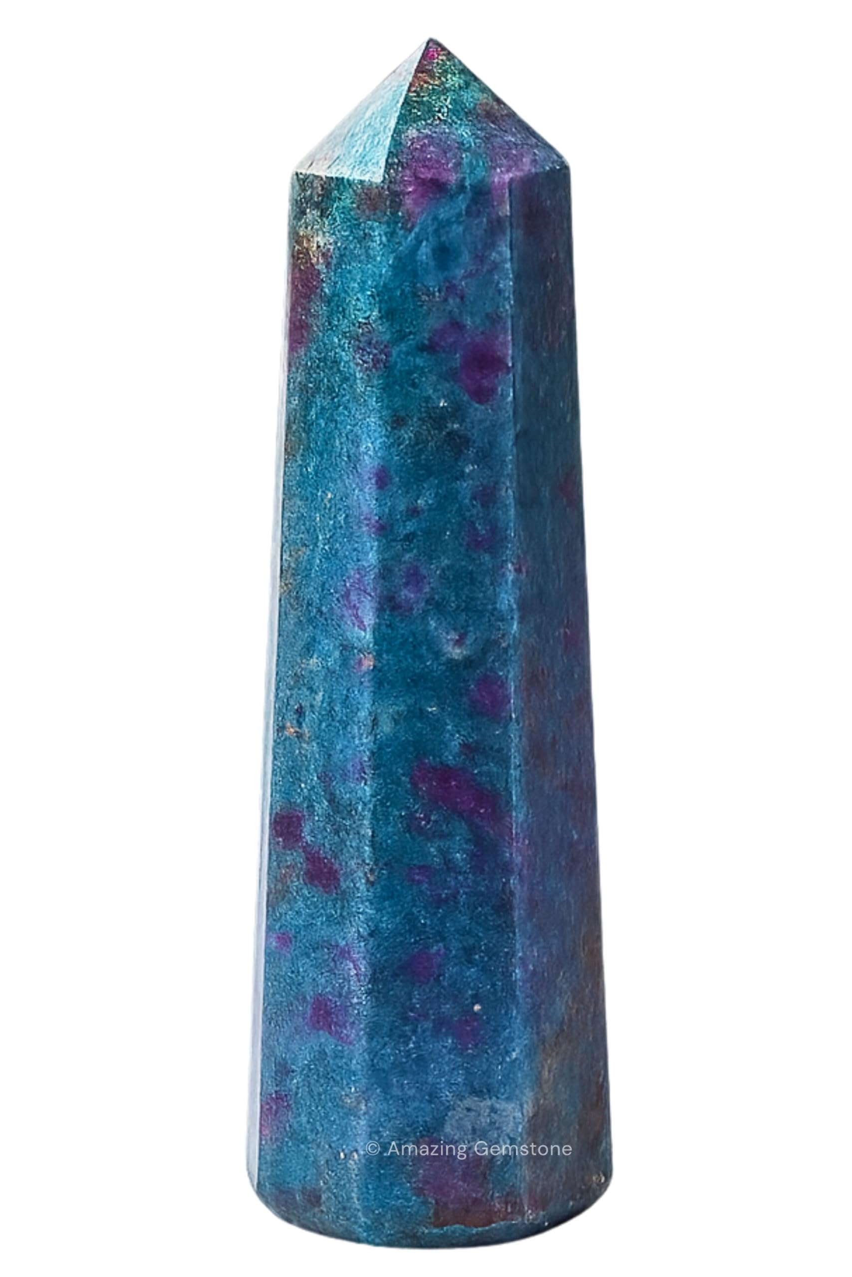 Amazing Gemstone torre rubí cianita punta para purificar y concentrar energía.