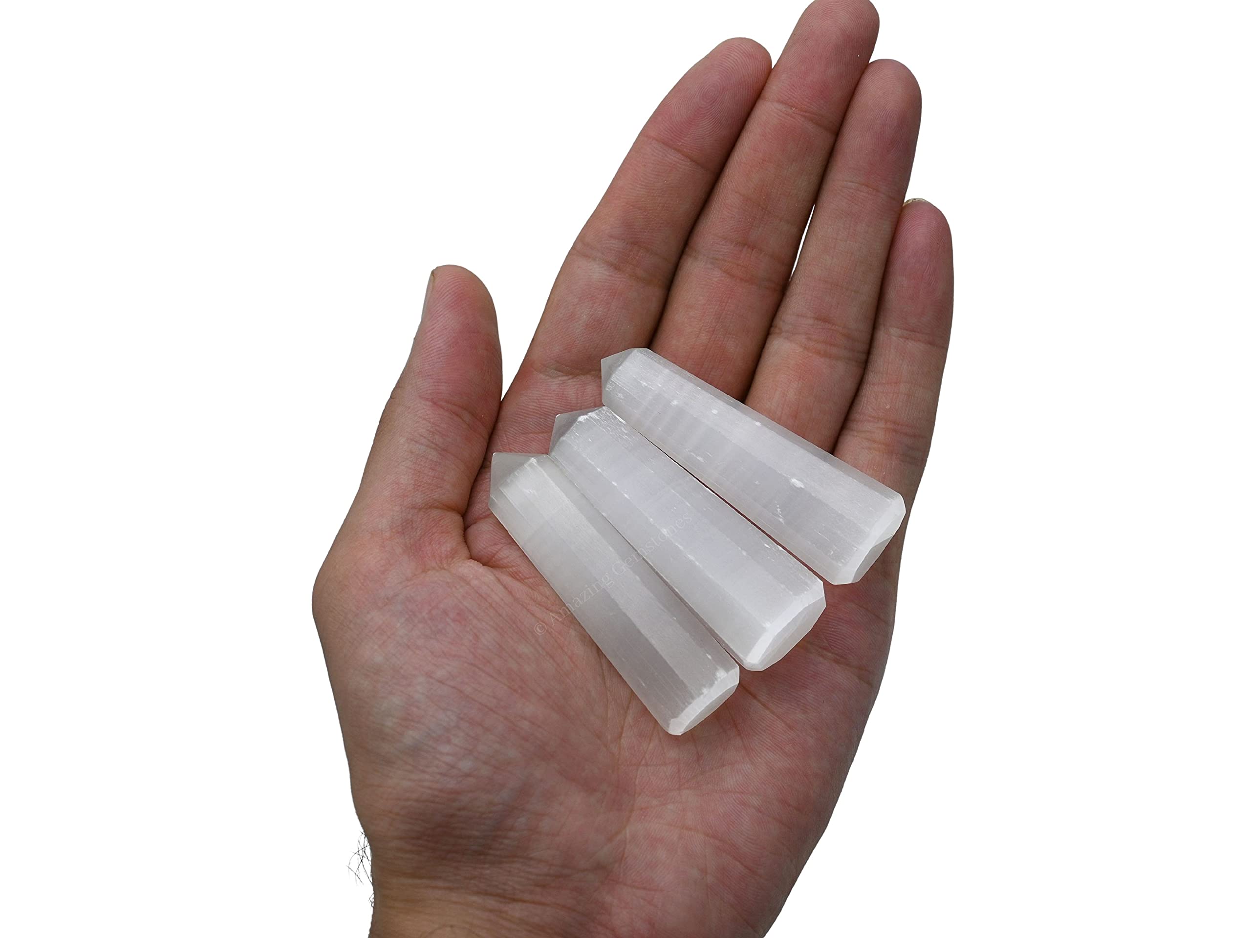 Amazing Gemstone torre-selenita-reiki para armonizar energías y limpiar el entorno