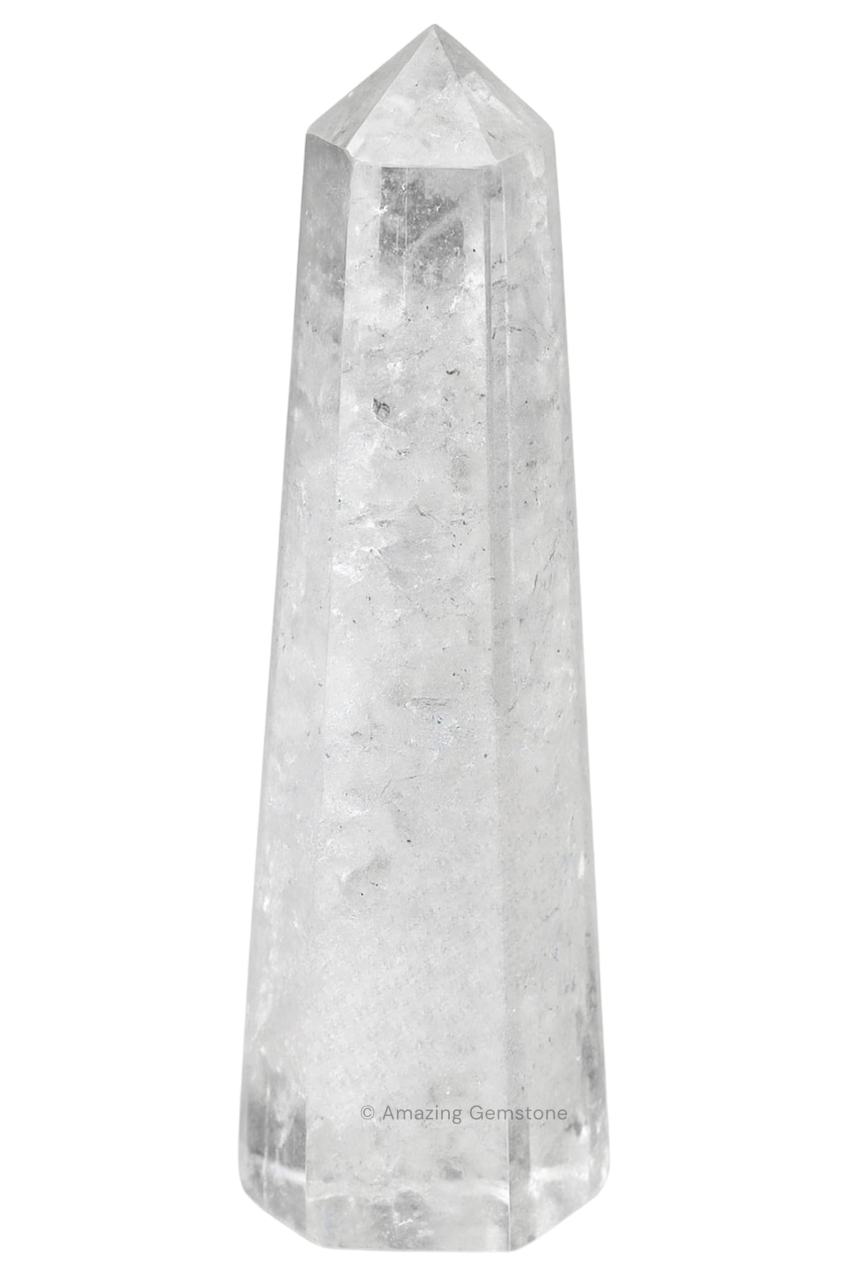 Amazing Gemstone torre de cuarzo claro para purificar y energizar espacios