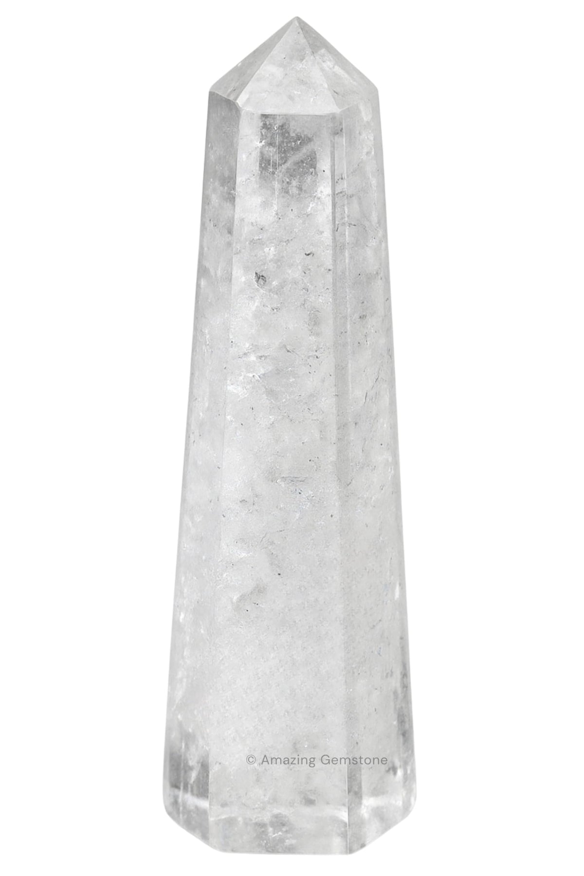 Amazing Gemstone torre de cuarzo claro para purificar y energizar espacios