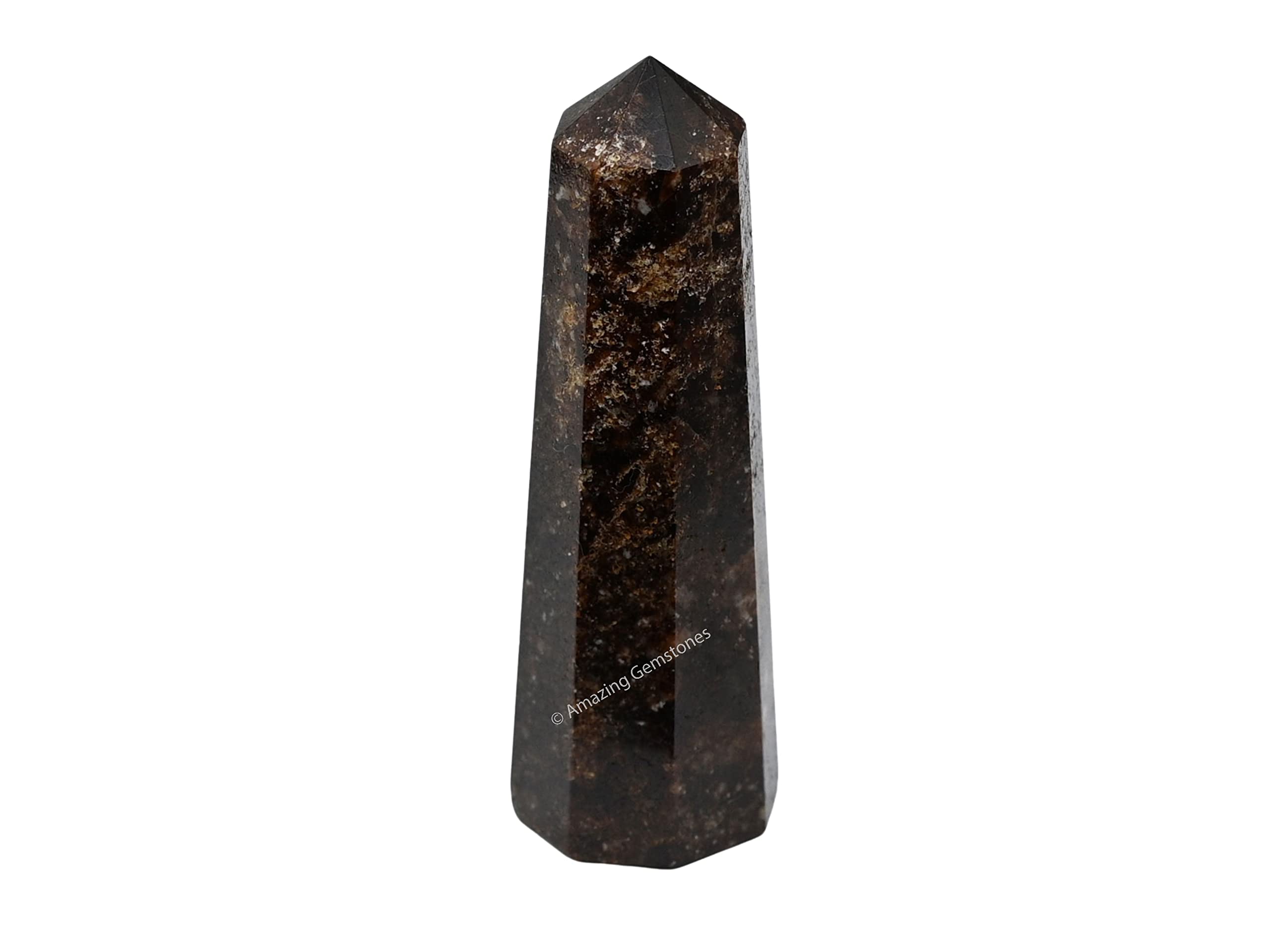 Amazing Gemstone Garnet Energización Espacial: punta cristal para purificar y equilibrar ambientes.