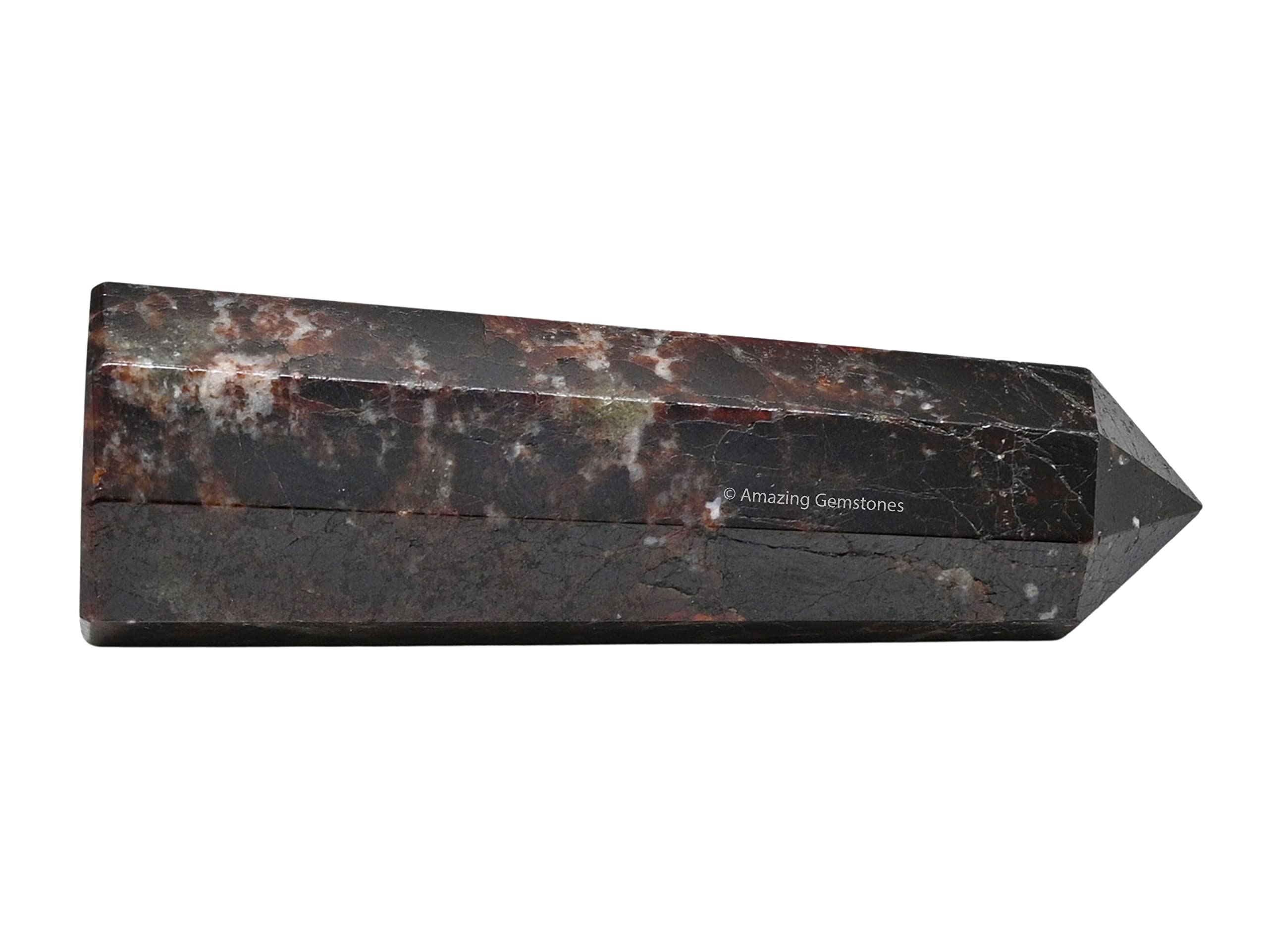 Amazing Gemstone Garnet Protección Ambientes: torre cristal para disipar energías negativas y brindar equilibrio.