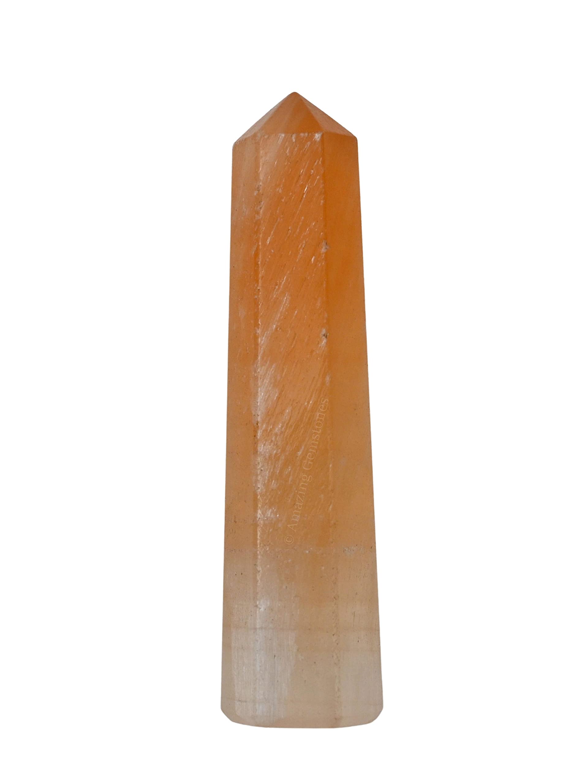 Amazing Gemstone torres selenita naranja para rejilla de cristales y armonía