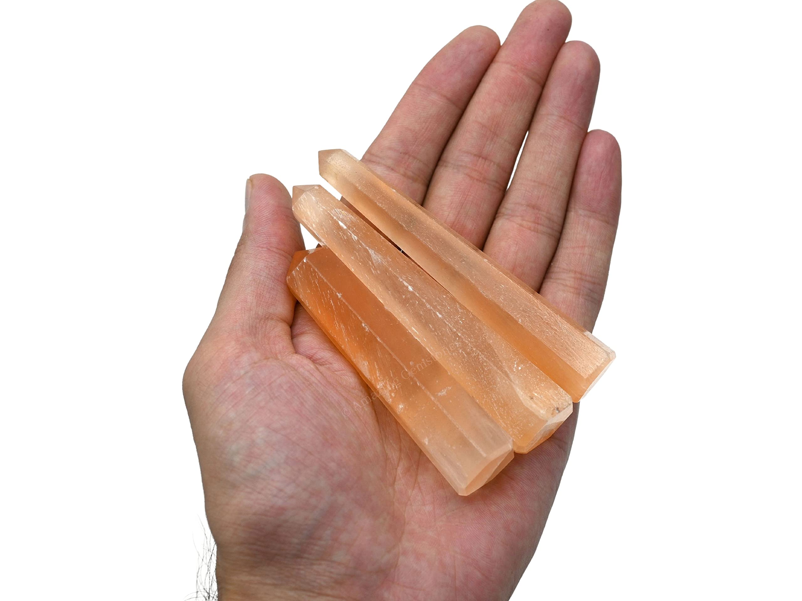 Amazing Gemstone torre obelisco selenita naranja ayuda a centrar la energía