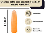 Amazing Gemstone torres selenita naranja en espacios de trabajo enfocan energía