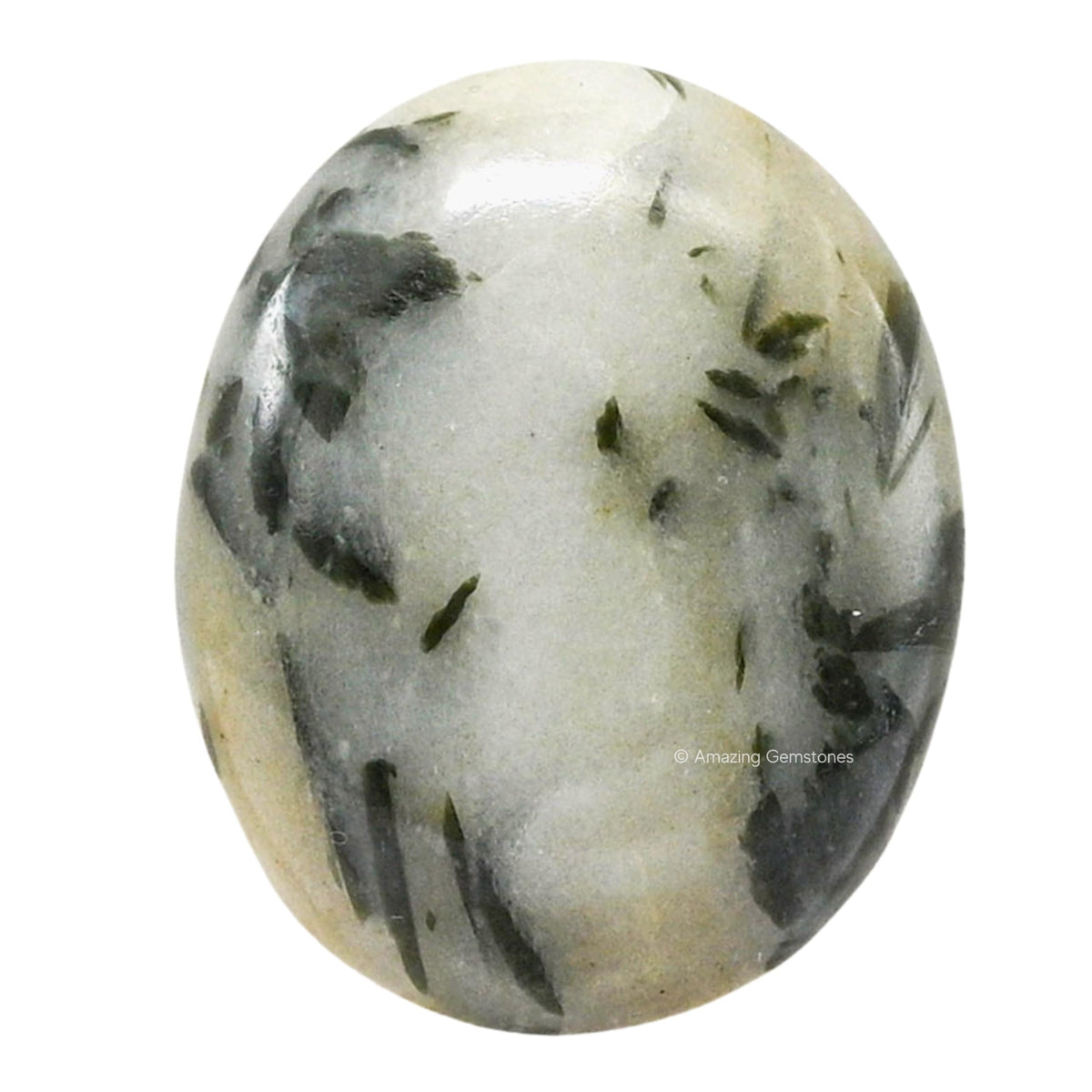 Amazing Gemstone: tourmalina verde en cuarzo, piedra palma para meditación y buena energía.