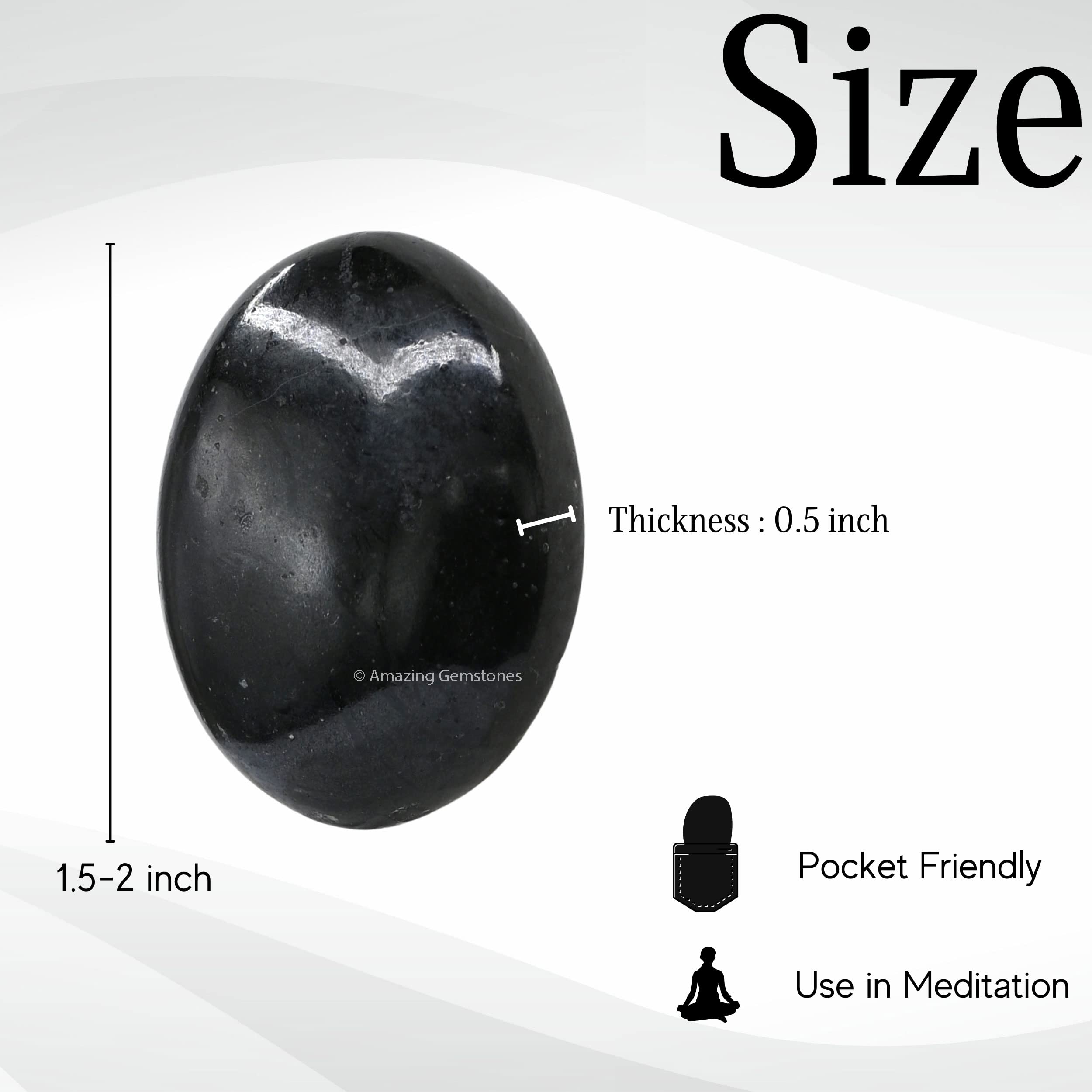 Detalle de superficie pulida de turmalina negra Amazing Gemstone