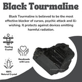 Amazing Gemstone turmalina negra para proyectos artesanales y pulido creativo.