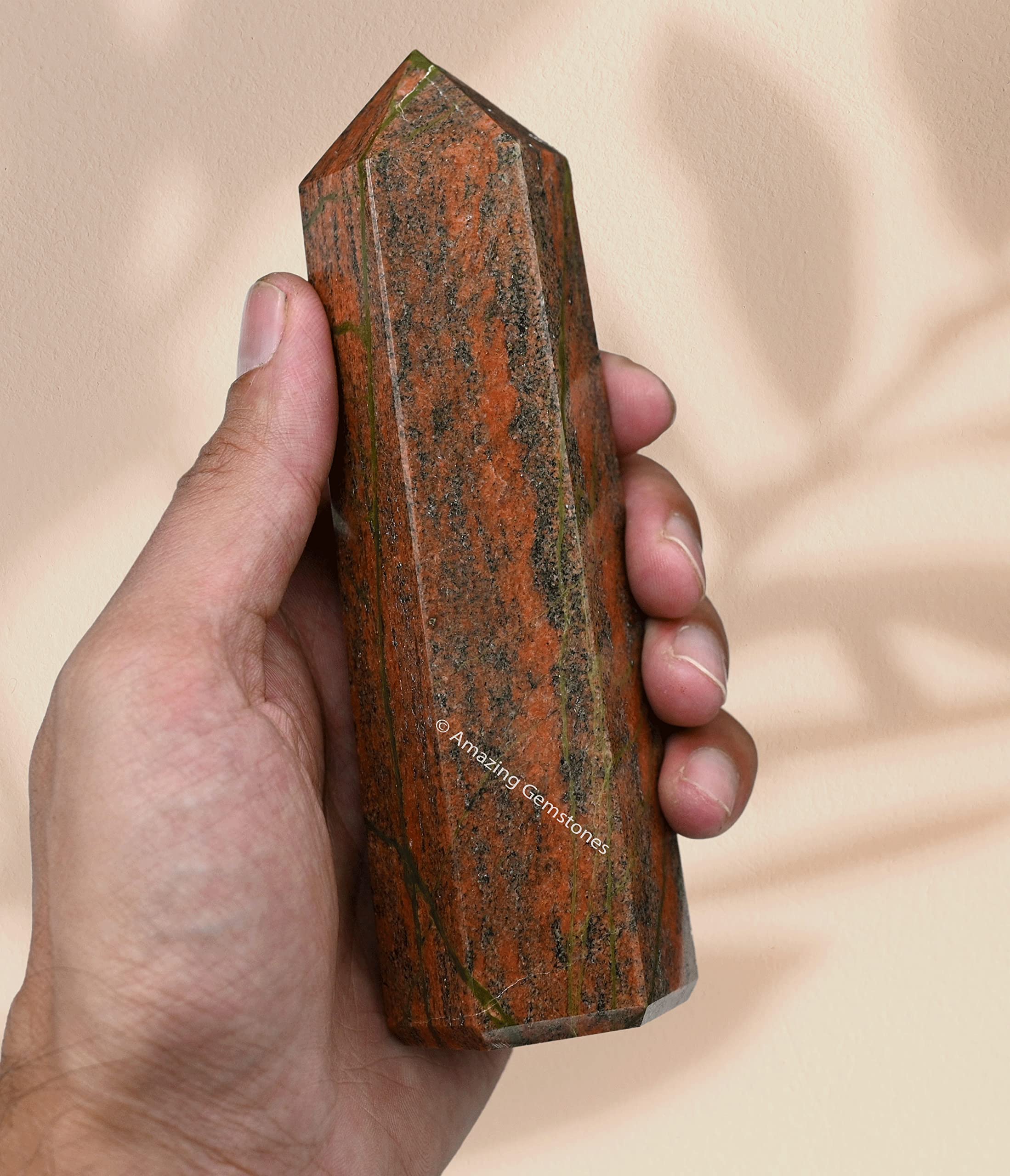 Amazing Gemstone pieza Unakita para ambiente calmado y enfoque