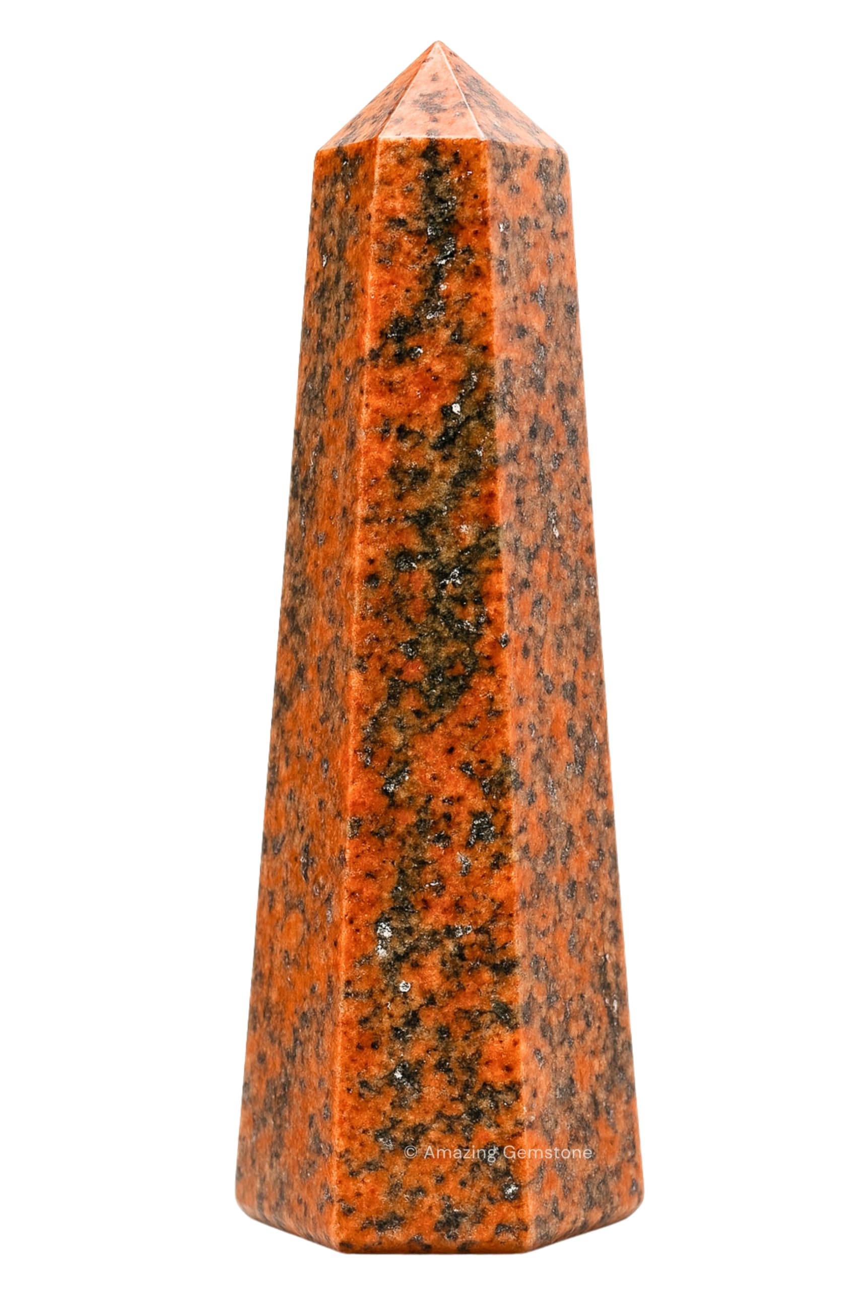 Amazing Gemstone Unakita Torre Cristal Punta eleva energía y guía meditaciones.