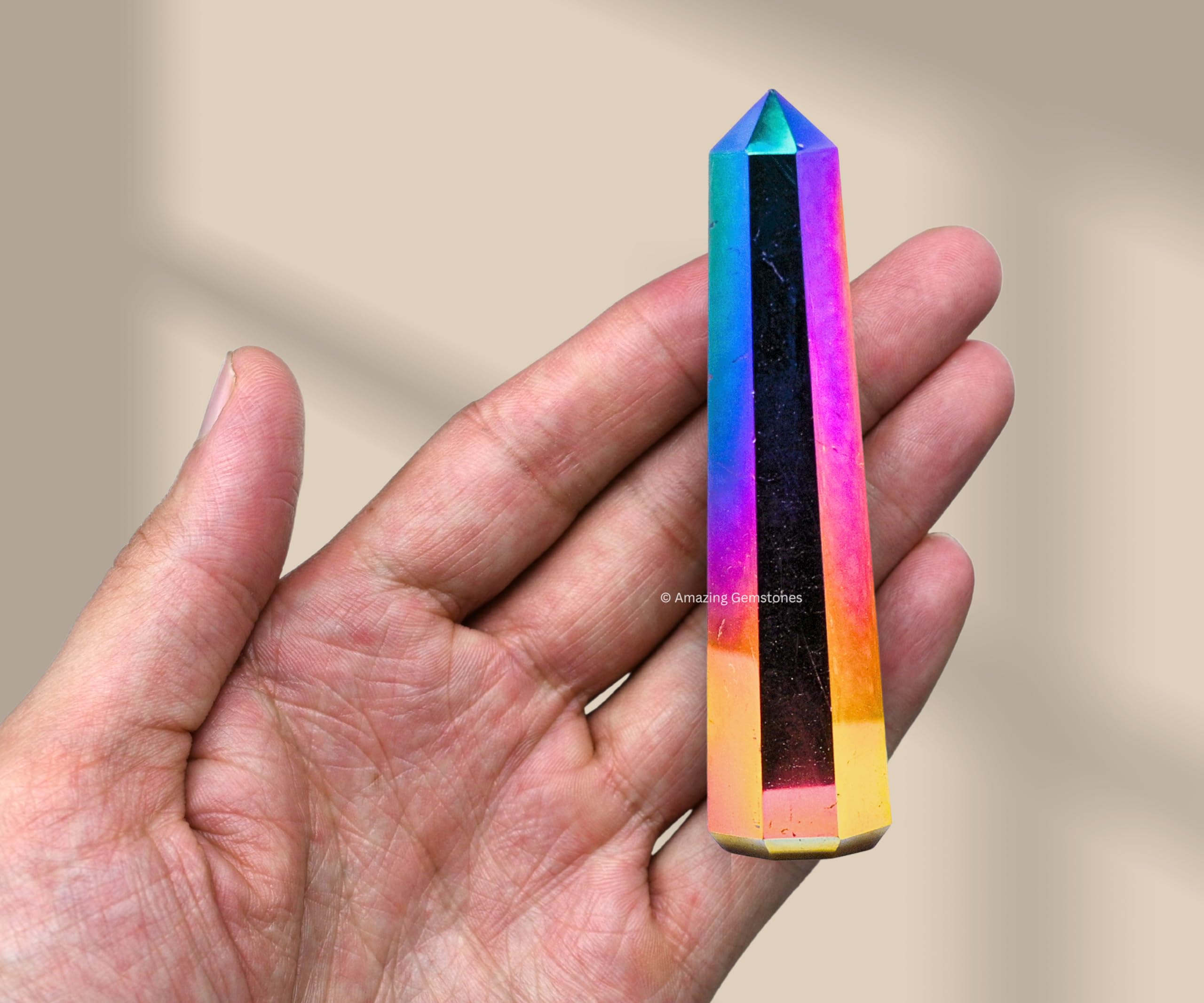 Amazing Gemstone uso meditacion cristal cuarzo aura titanio mejora la concentración y la serenidad.
