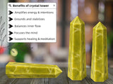 Amazing Gemstone meditación cristal serpentina, mejora la concentración.