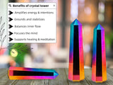 Amazing Gemstone uso en Reiki y meditaciones con cuarzo aura titanio.