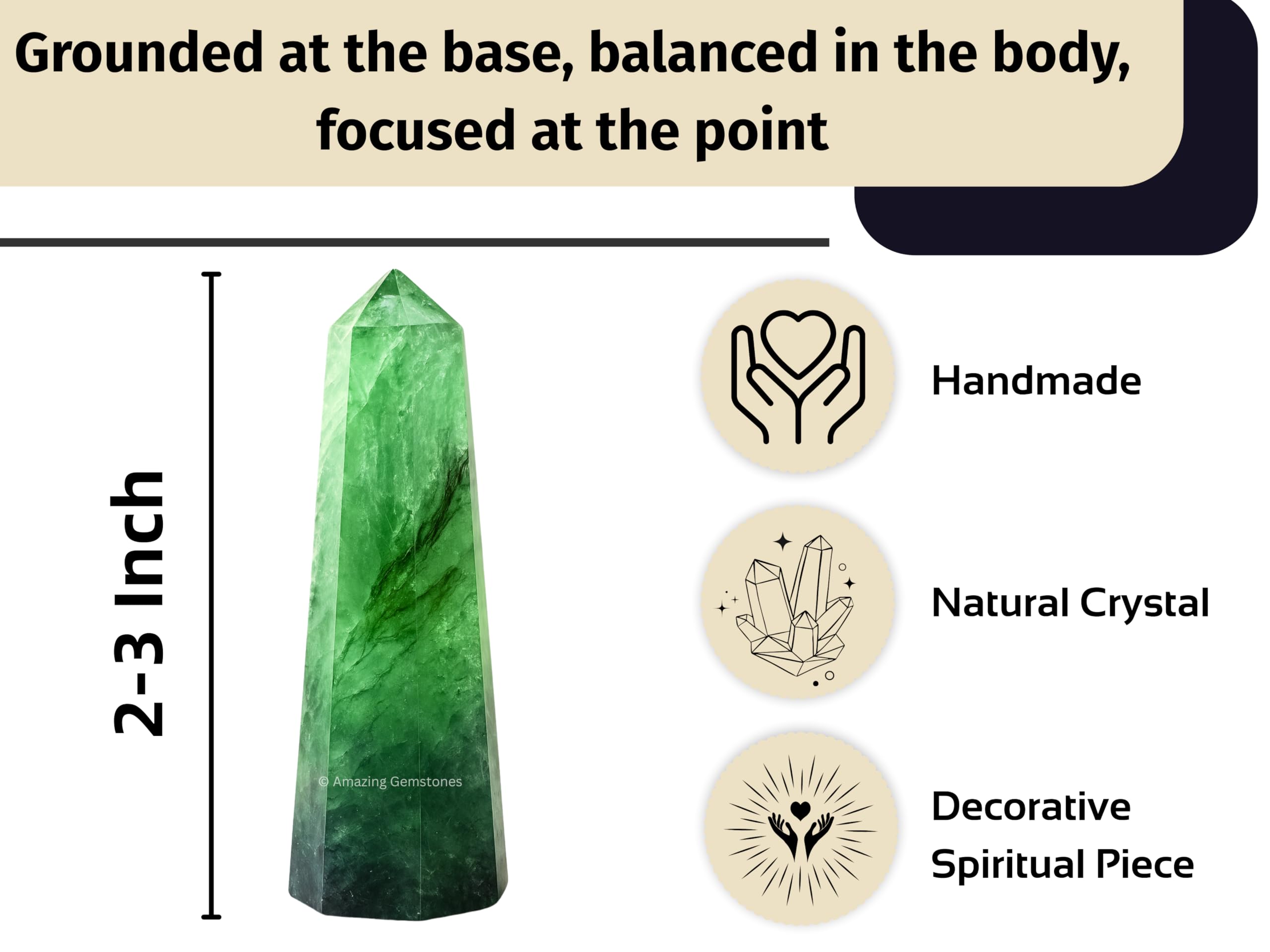 Amazing Gemstone usos purificador de aire con fluorita verde.