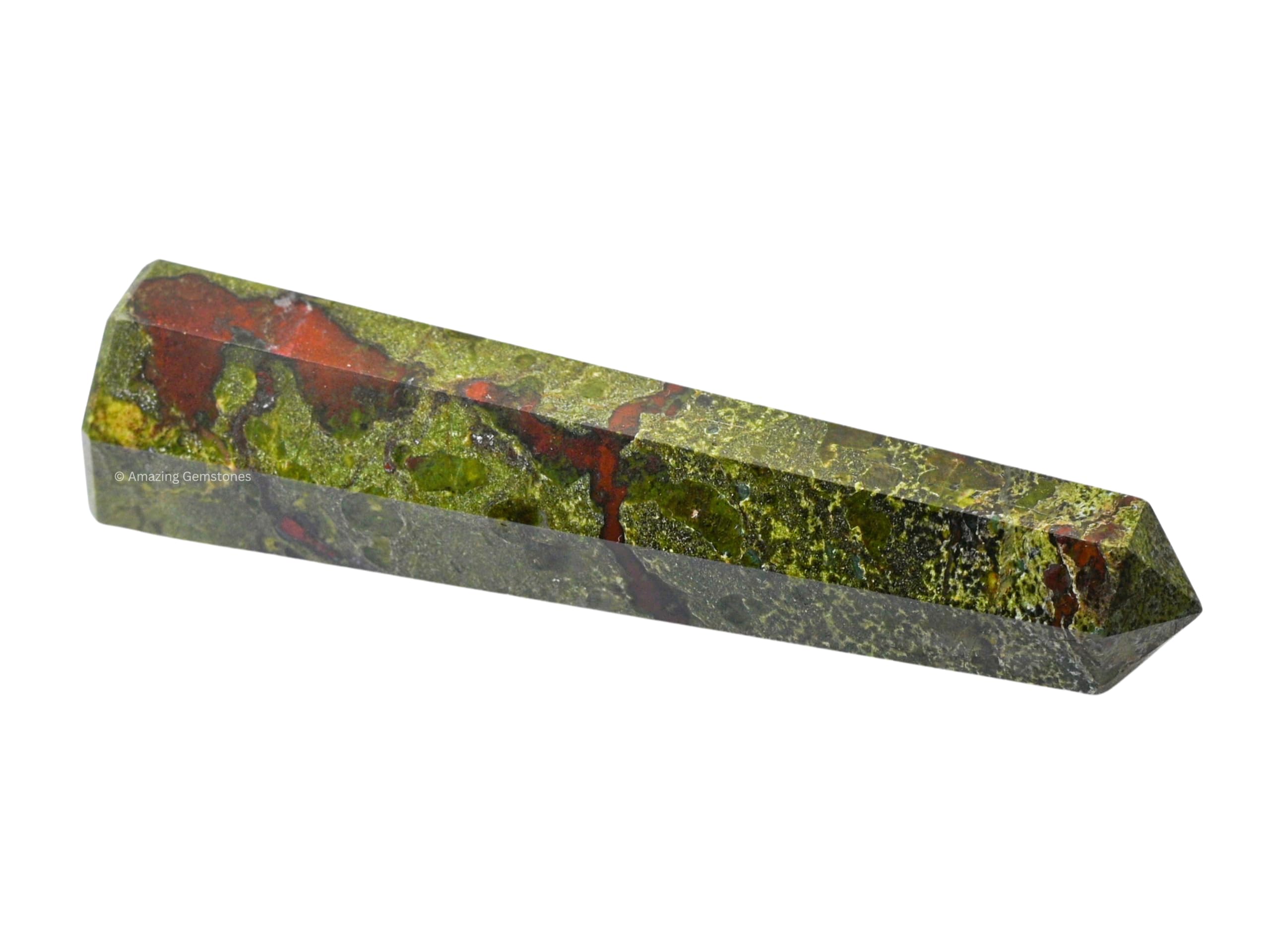 Amazing Gemstone vara cristal Dragon Bloodstone, canalización de energía para meditación.