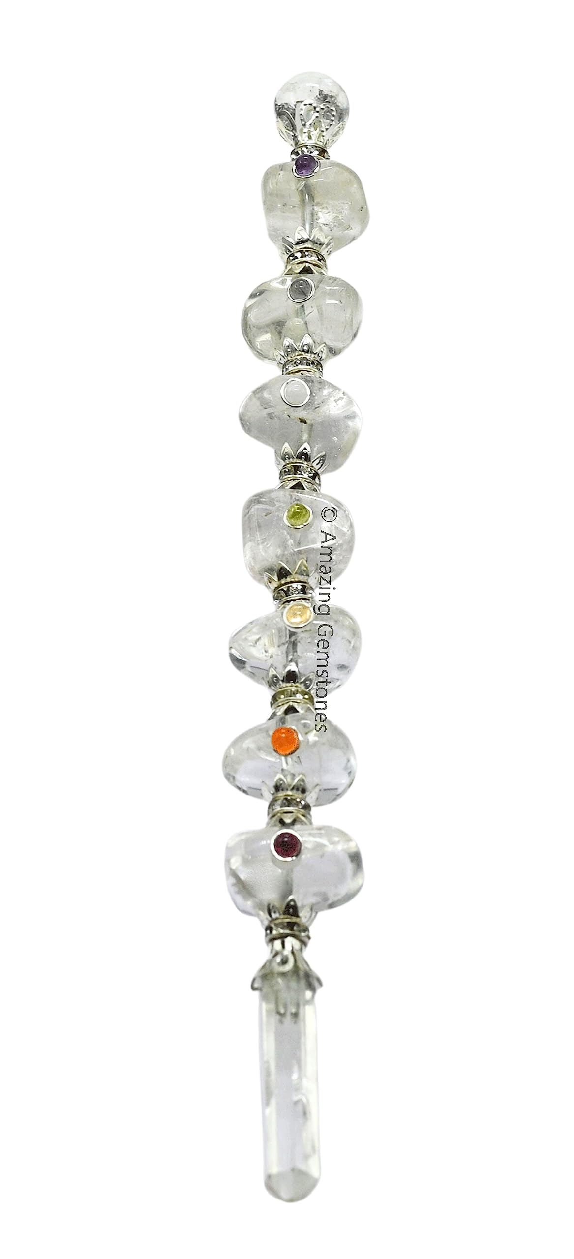 Amazing Gemstone varita chakra cristal cuarzo claro para equilibrio emocional