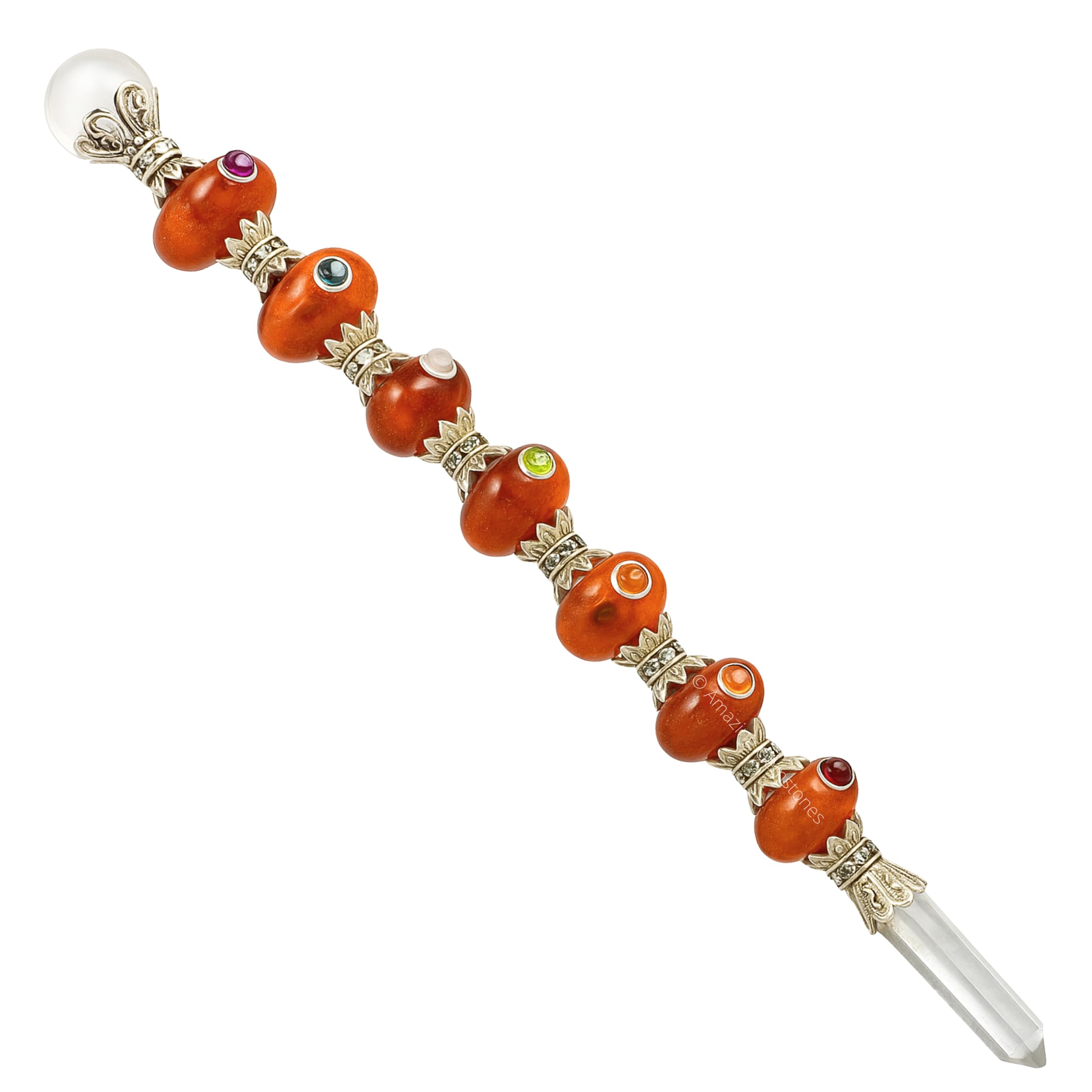 Amazing Gemstone varita cristal aventurina roja pulida para equilibrio de chakras