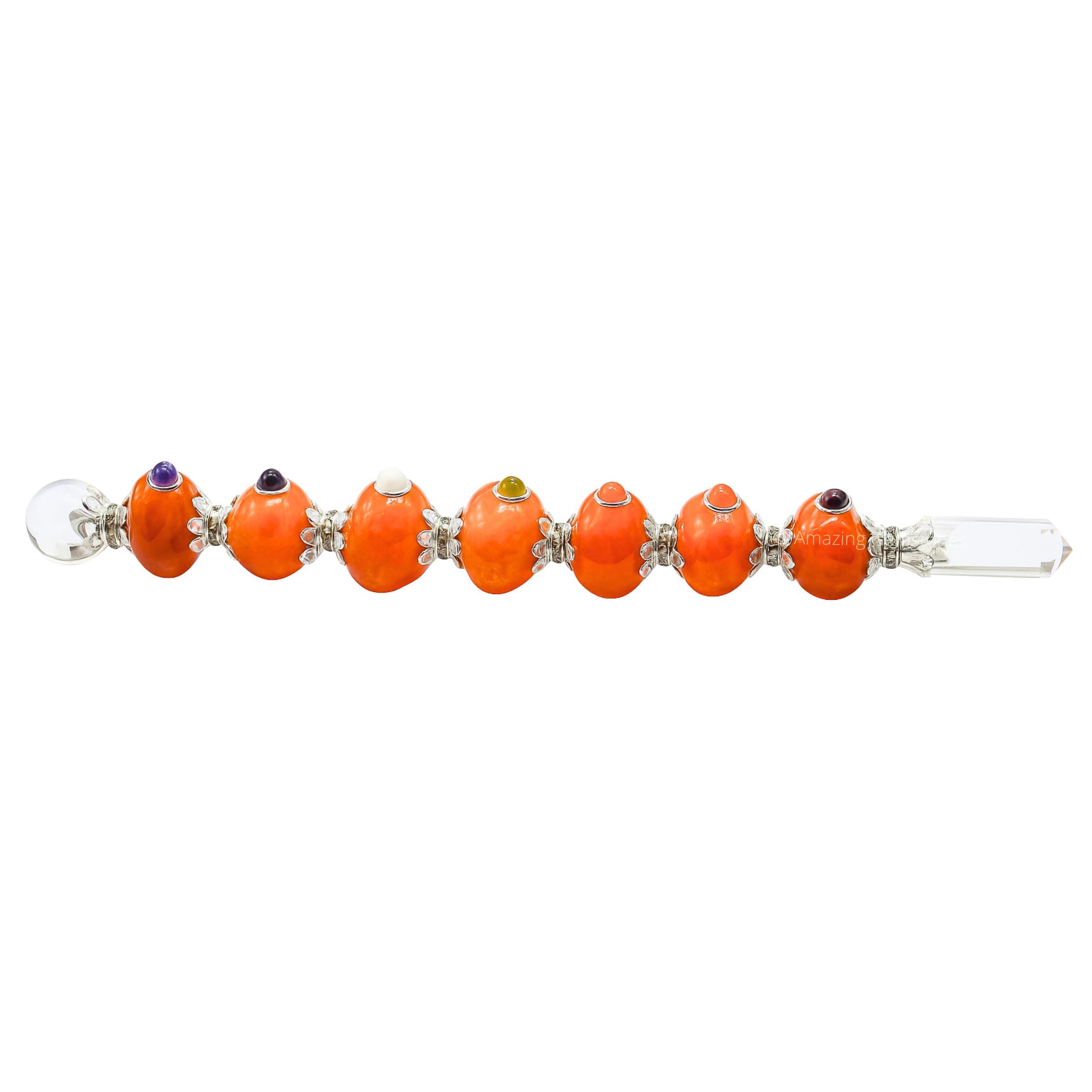 Amazing Gemstone varita de cristal carnelina para magia y prácticas espirituales