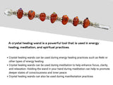 Amazing Gemstone varita de cristal carnelina, regalo significativo para amantes de cristales