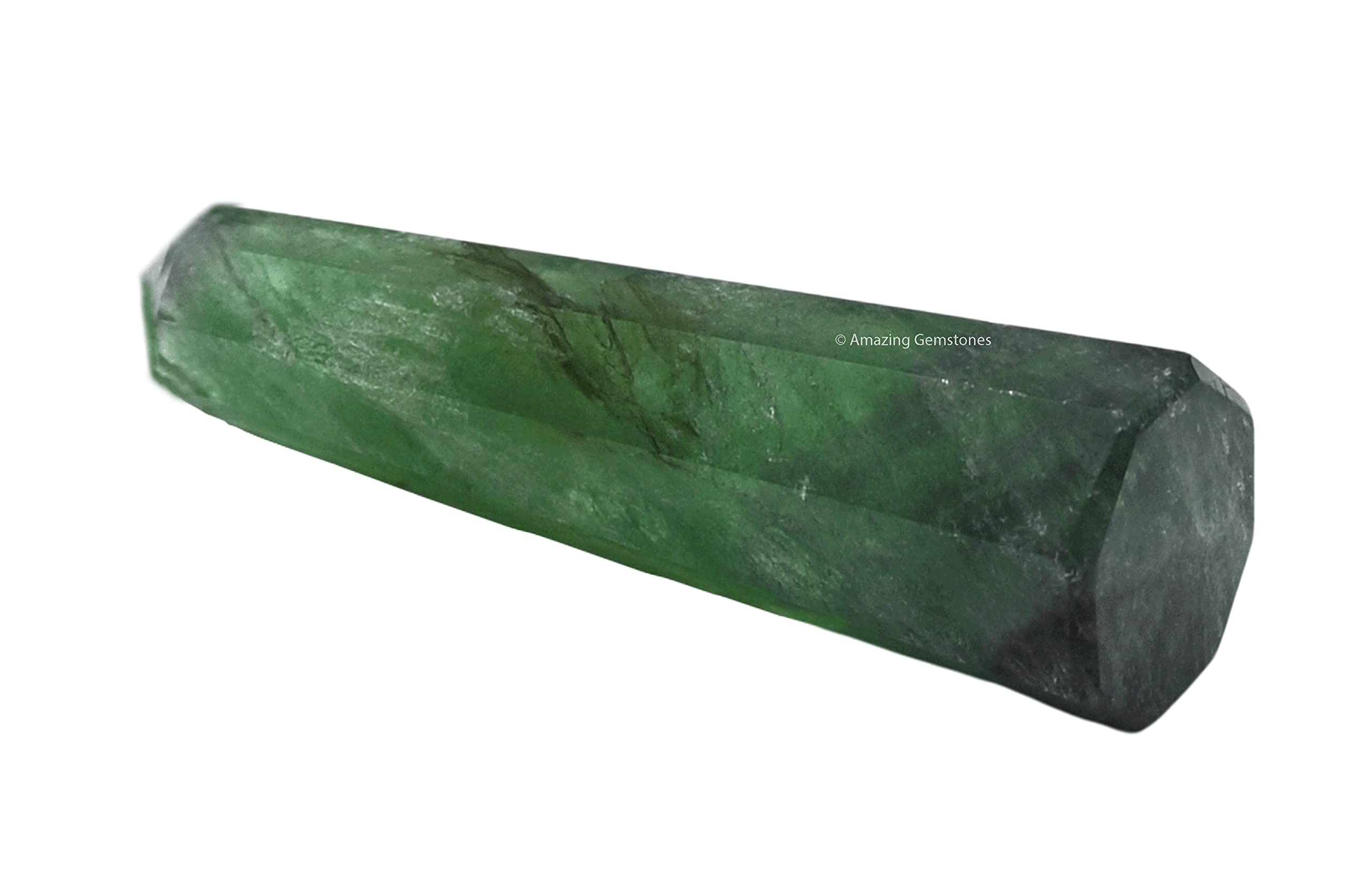 Amazing Gemstone varita-cristal-verde-fluorita amplifica propiedades metafísicas.