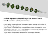 Amazing Gemstone varita de hechizos con aventurina verde y claridad mental