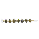 Amazing Gemstone varita labradorita con brillo irisado para relajación y equilibrio emocional.