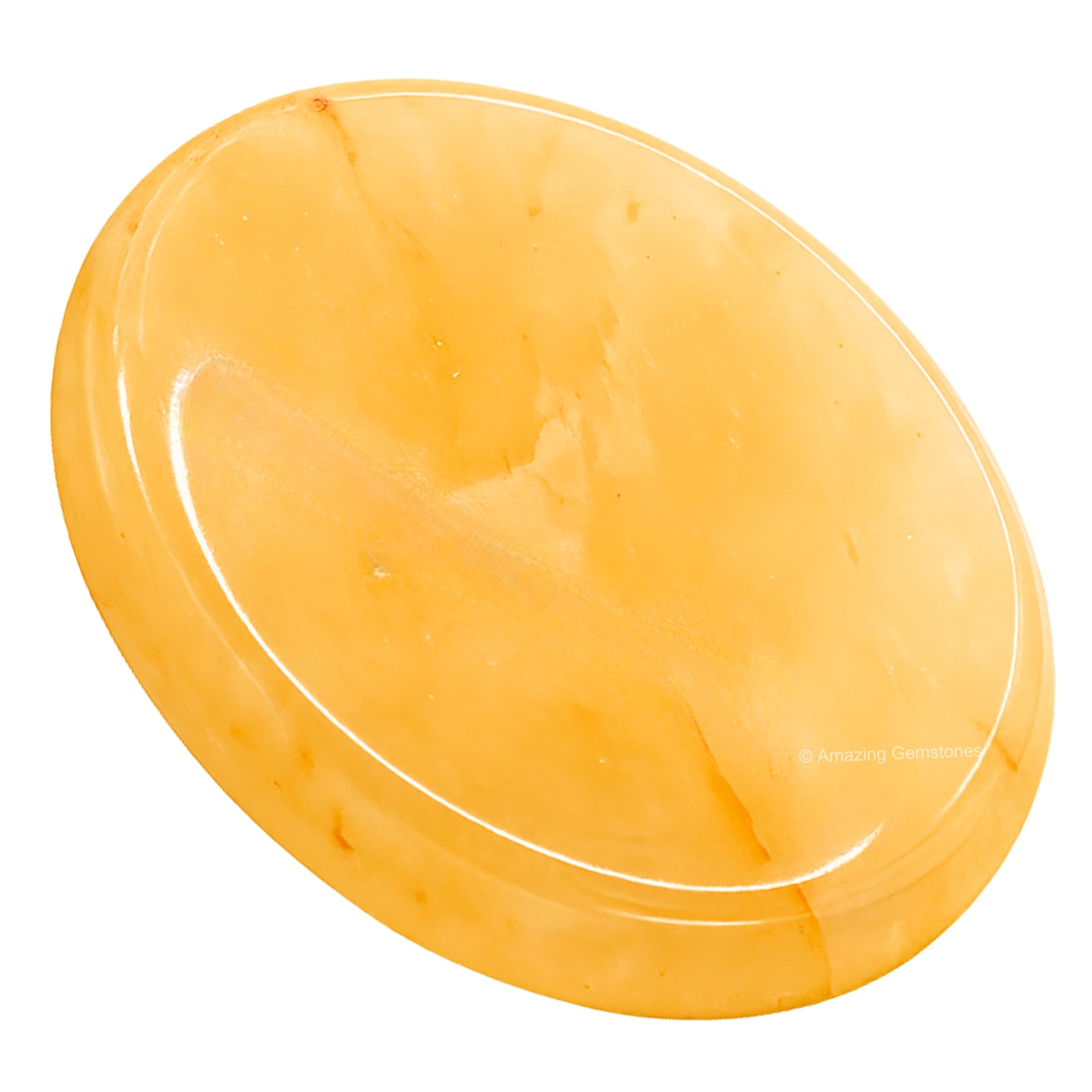 Amazing Gemstone piedra de aventurina amarilla en la palma para calmar la mente