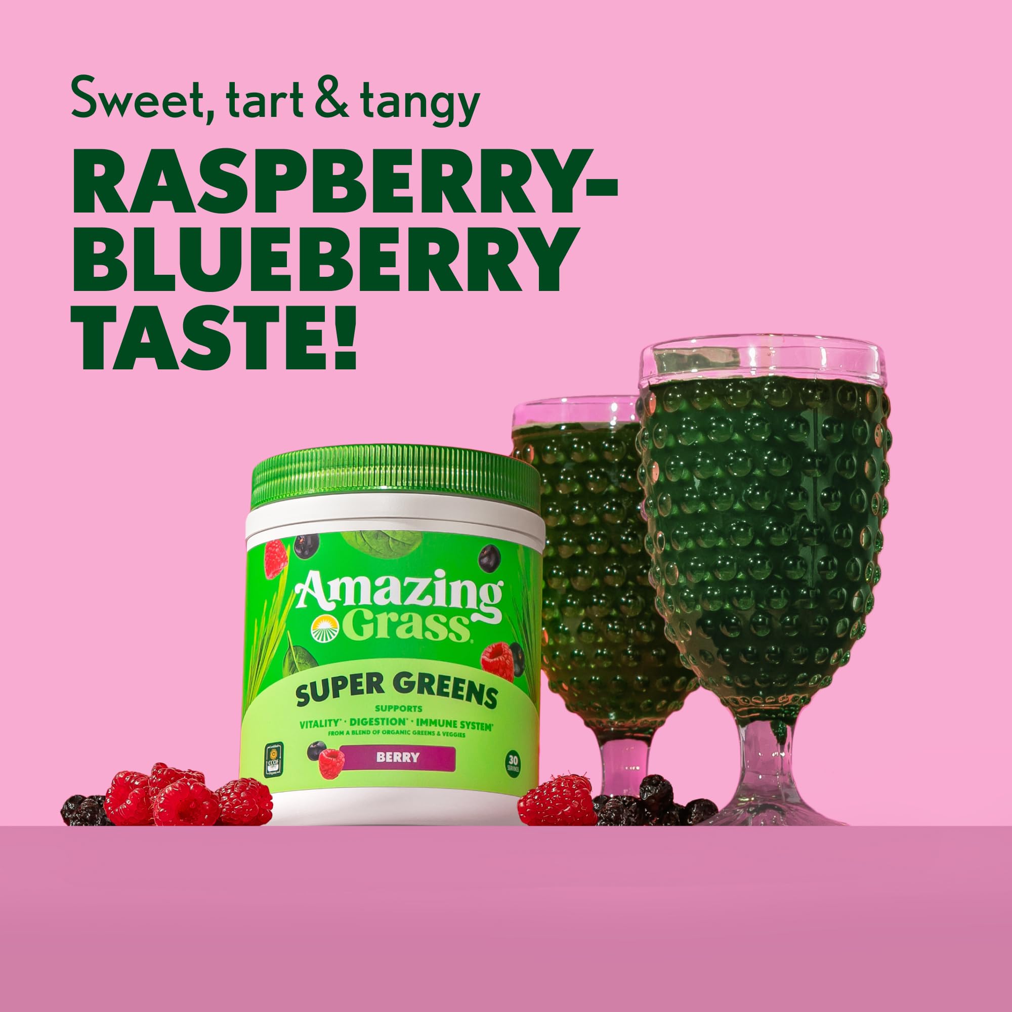 Amazing Grass Greens Superfood enzimas digestivas y probióticos para digestión suave