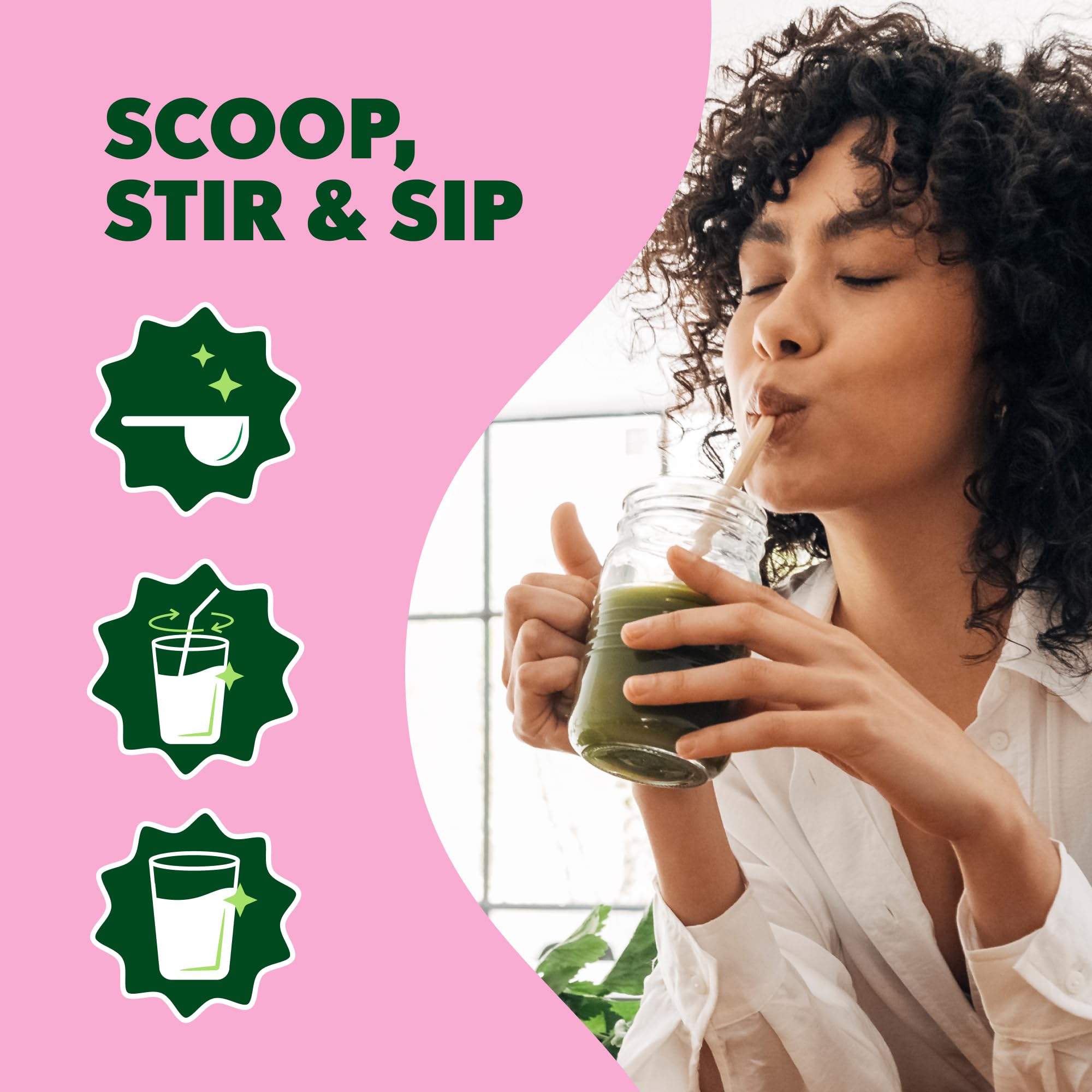 Amazing Grass Greens Superfood sabor berry en batido refrescante