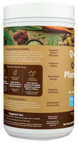Amazing Grass Organic Plant Protein etiqueta nutricional con información clara