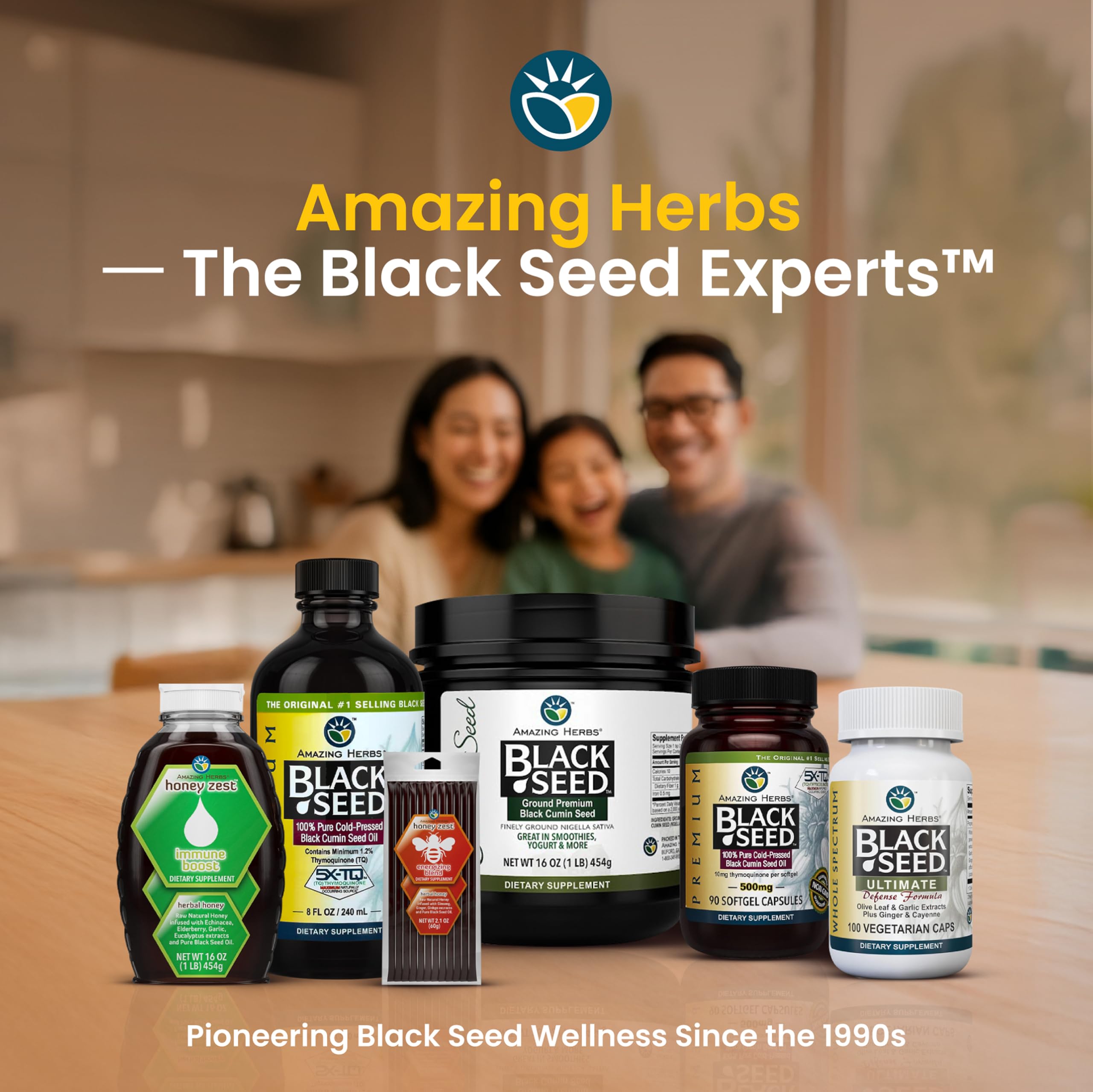 Amazing Herbs Aceite de semilla negra, historia de la marca y salud natural.