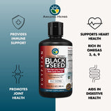 Amazing Herbs aceite de semilla negra egipto, vidrio oscuro para preservar nutrientes.