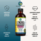 Amazing Herbs Aceite de Semilla Negra, vertido, posible apoyo digestivo.