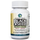 Amazing Herbs: cápsulas de semilla negra en botella para apoyo general de bienestar