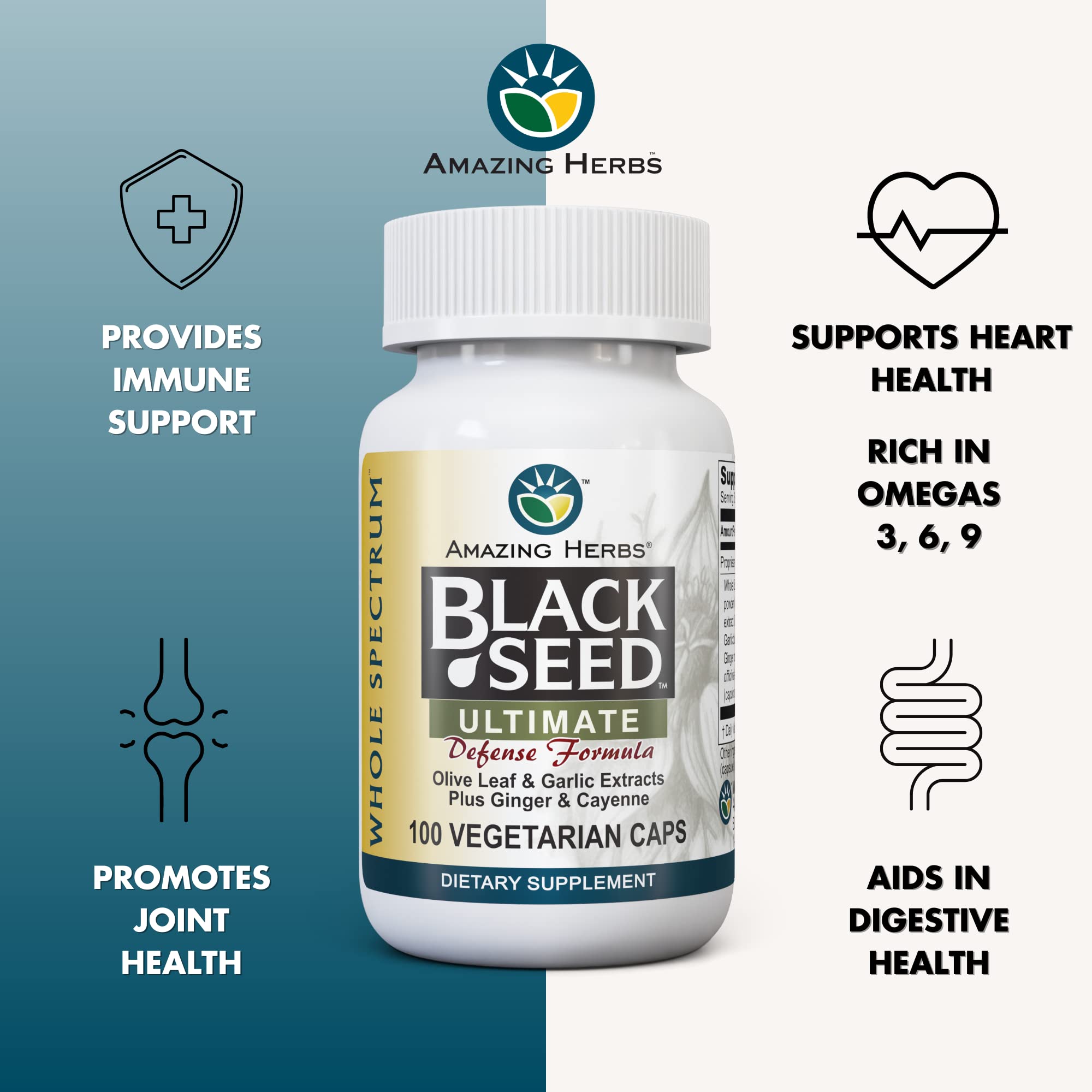 Extracto de hoja de olivo Amazing Herbs para apoyo inmunológico natural