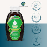 Amazing Herbs HoneyZest etiqueta sin gluten y sin OMG visible